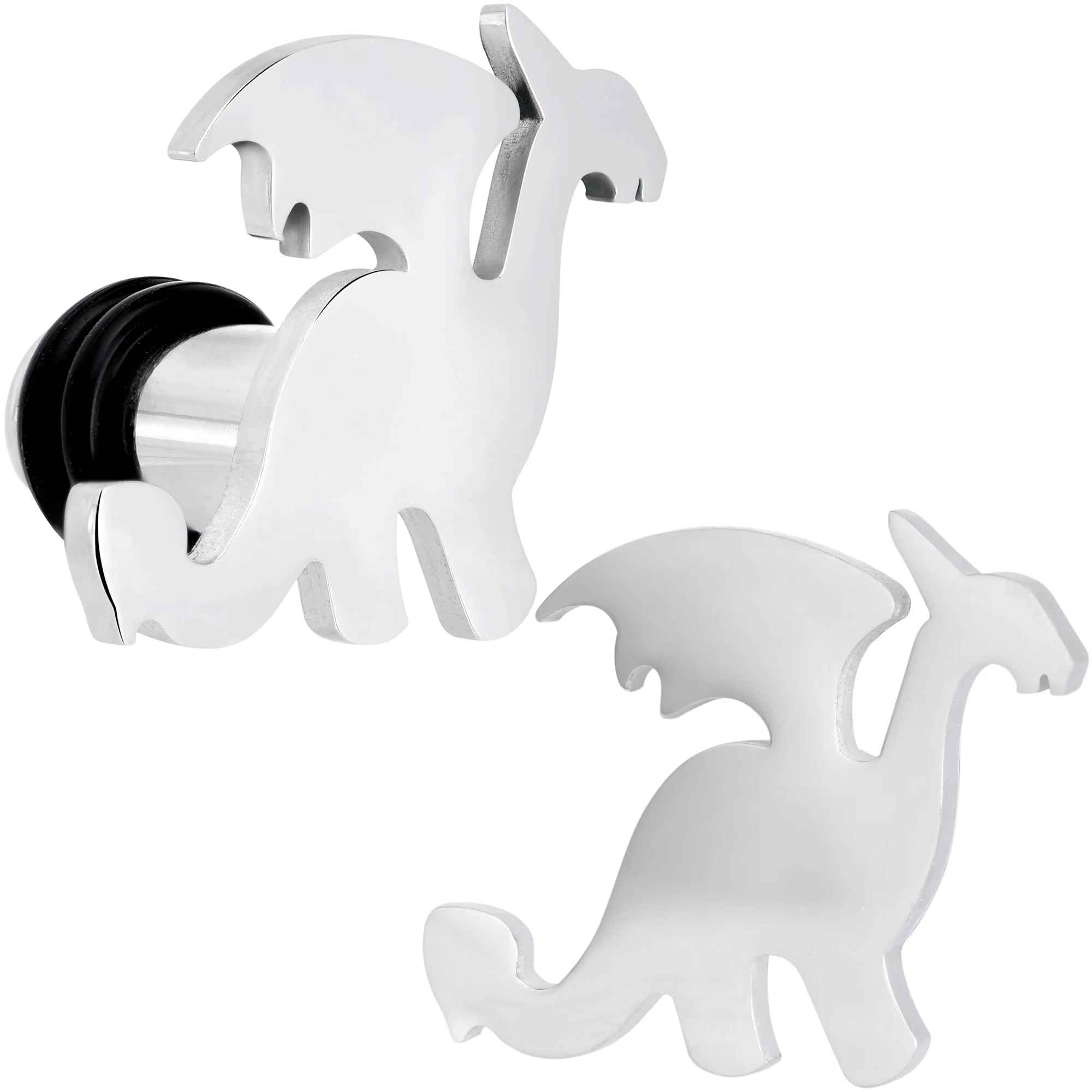 Steel Fantasy Dragon Single Flare Plug Set 14G to 2G - Image 12