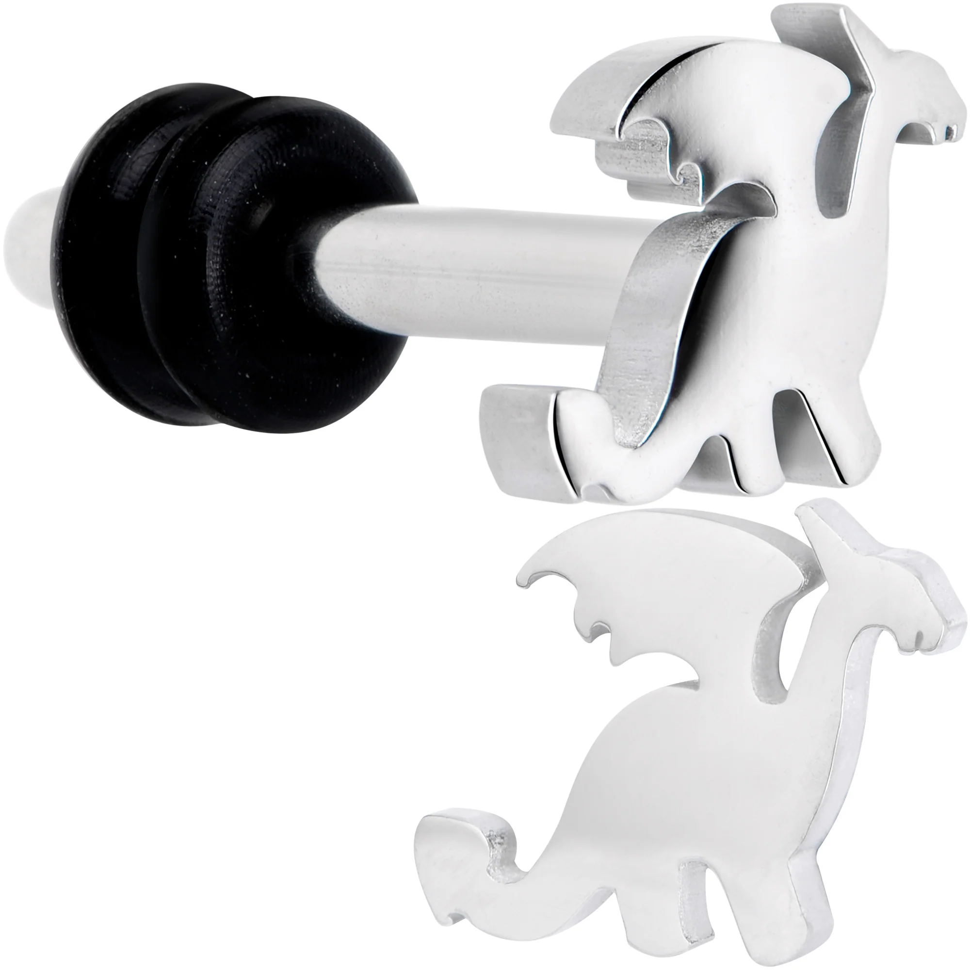 Steel Fantasy Dragon Single Flare Plug Set 14G to 2G - Image 6
