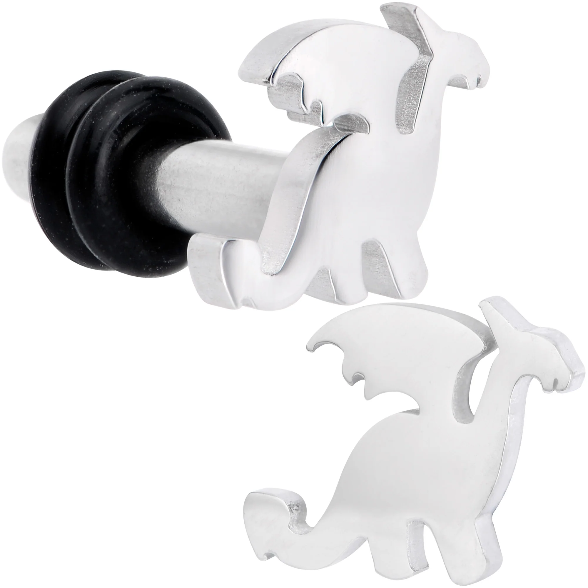 Steel Fantasy Dragon Single Flare Plug Set 14G to 2G - Image 7