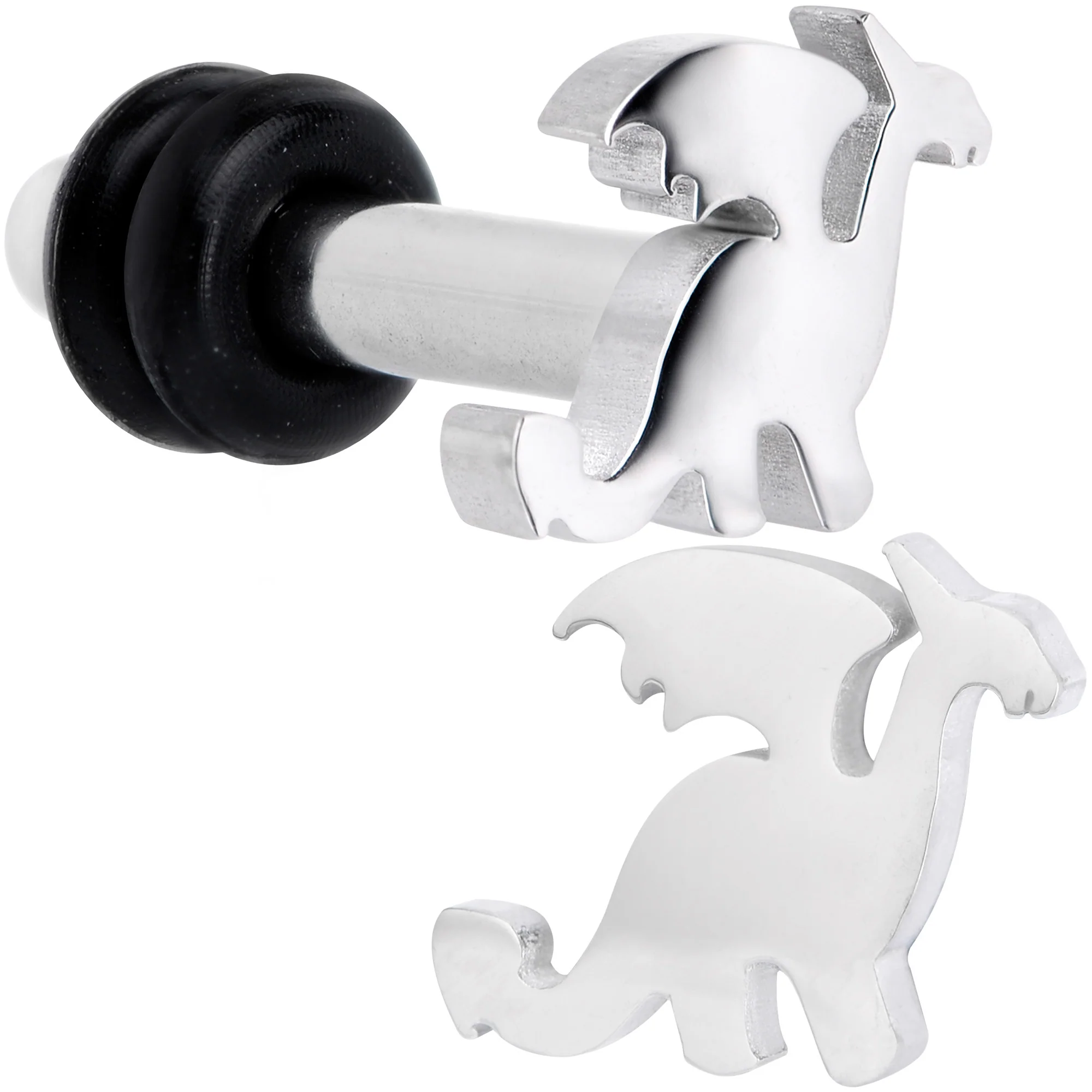 Steel Fantasy Dragon Single Flare Plug Set 14G to 2G - Image 8