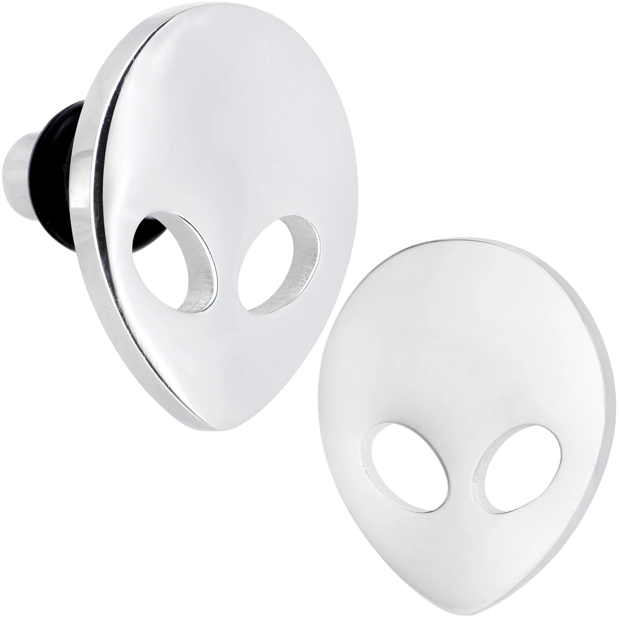 Steel Space Alien Single Flare Plug Set 14G to 2G - Image 11
