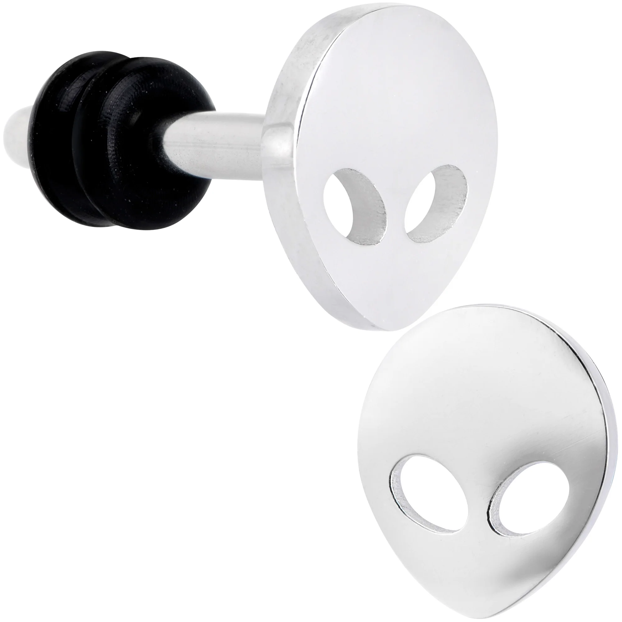 Steel Space Alien Single Flare Plug Set 14G to 2G - Image 7