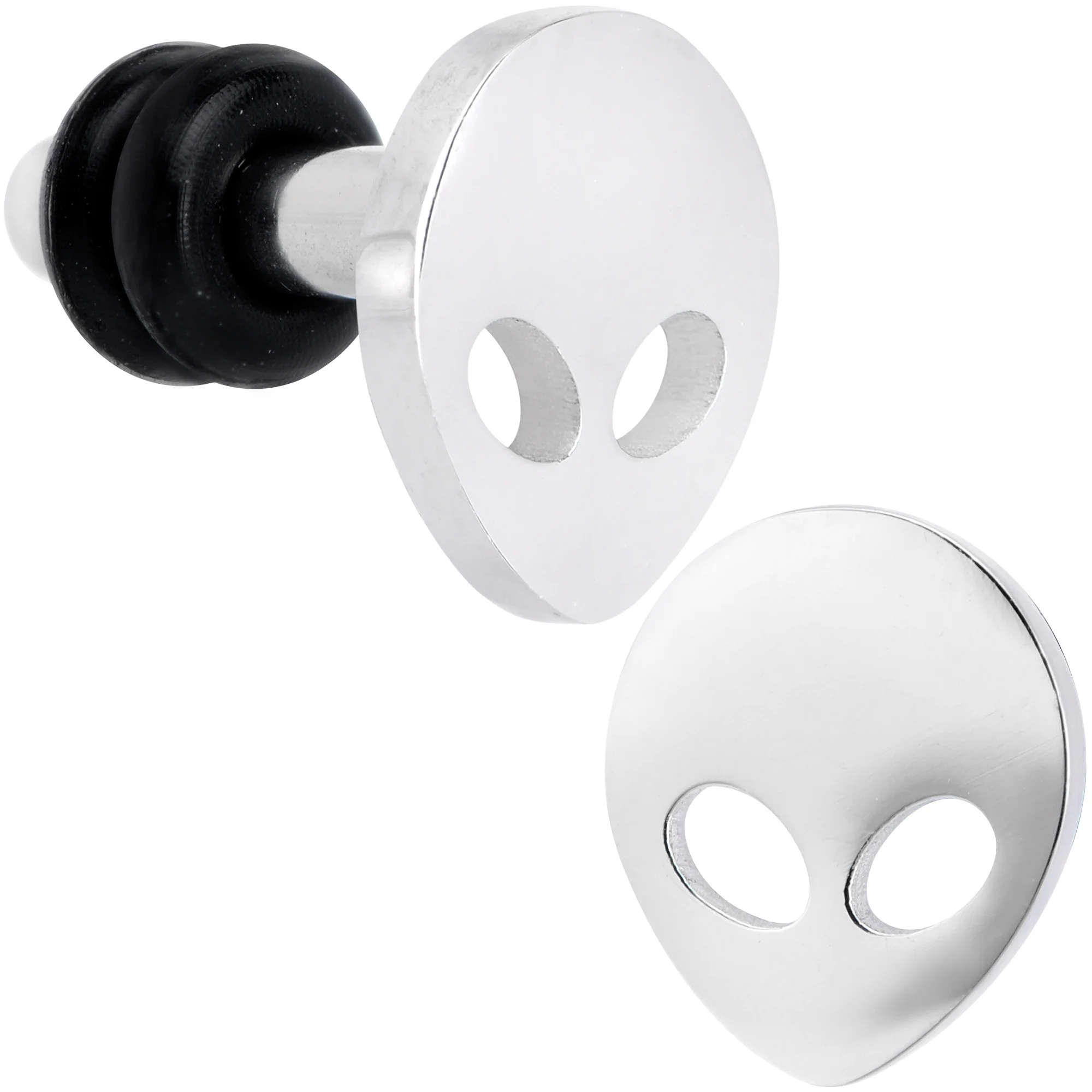 Steel Space Alien Single Flare Plug Set 14G to 2G - Image 9