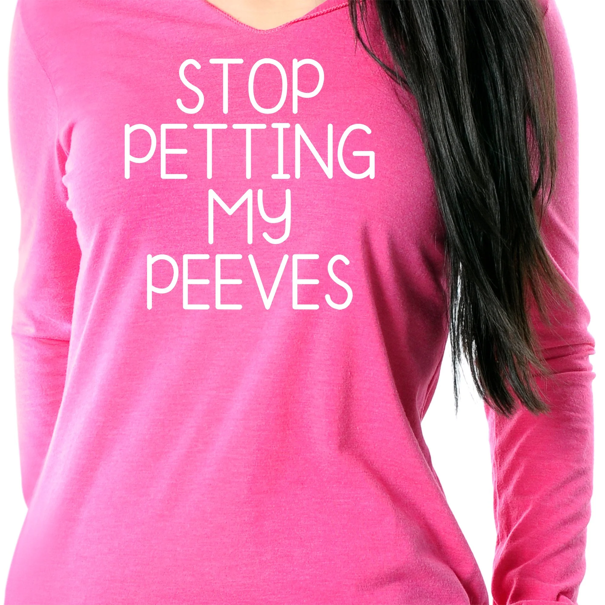 Stop Petting My Peeves Tapered Long Sleeve Hoodie - Image 3