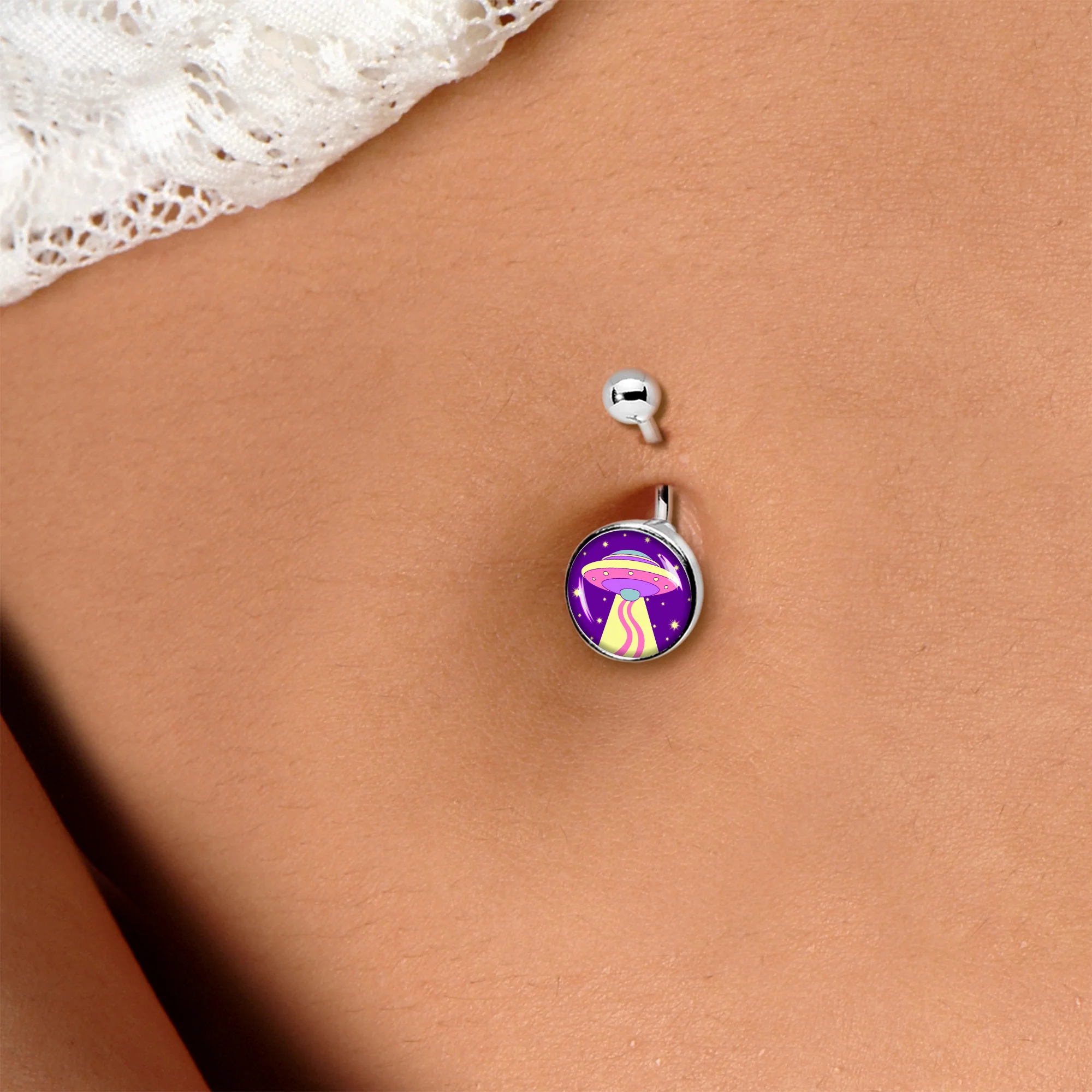 Style Space Invasion UFO Belly Ring by Onyx O - Image 3