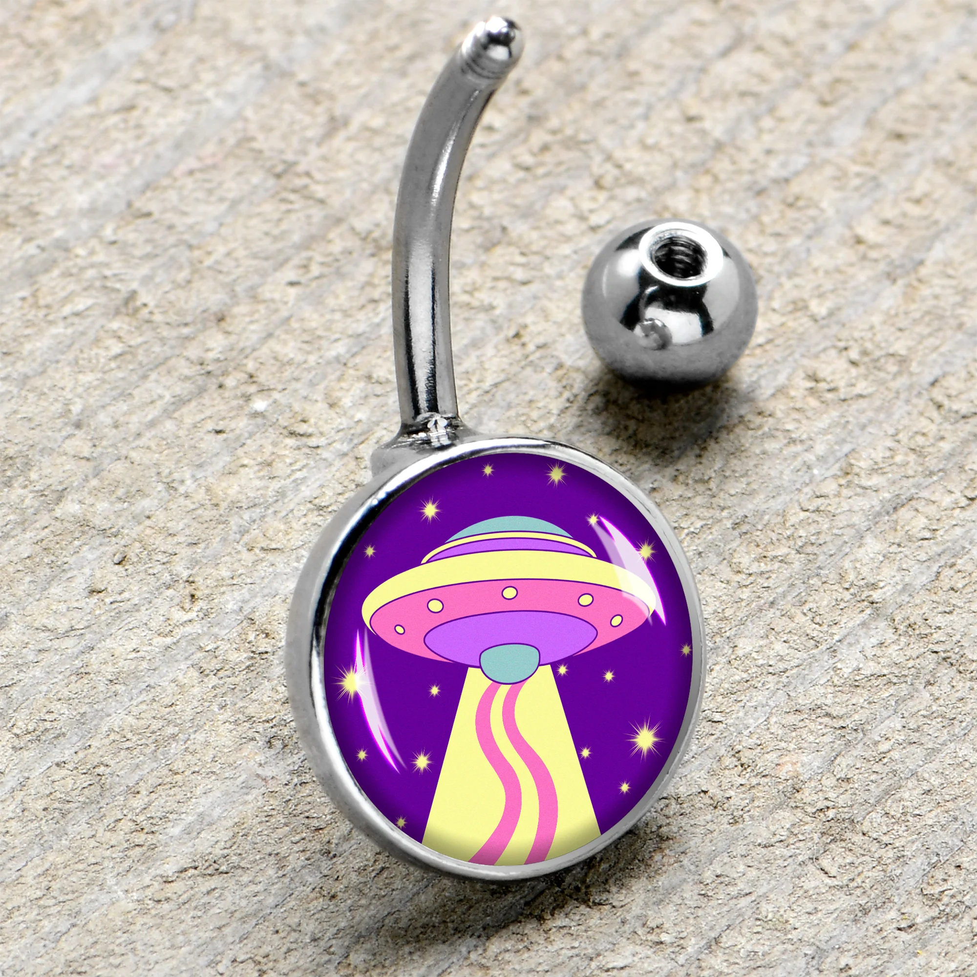 Style Space Invasion UFO Belly Ring by Onyx O - Image 4