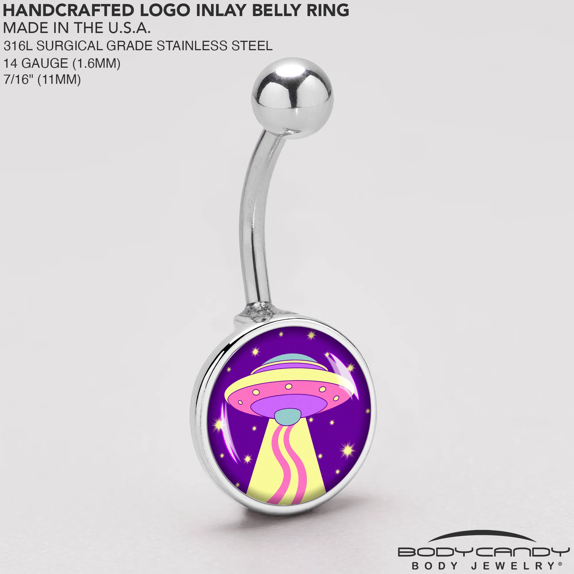 Style Space Invasion UFO Belly Ring by Onyx O - Image 5