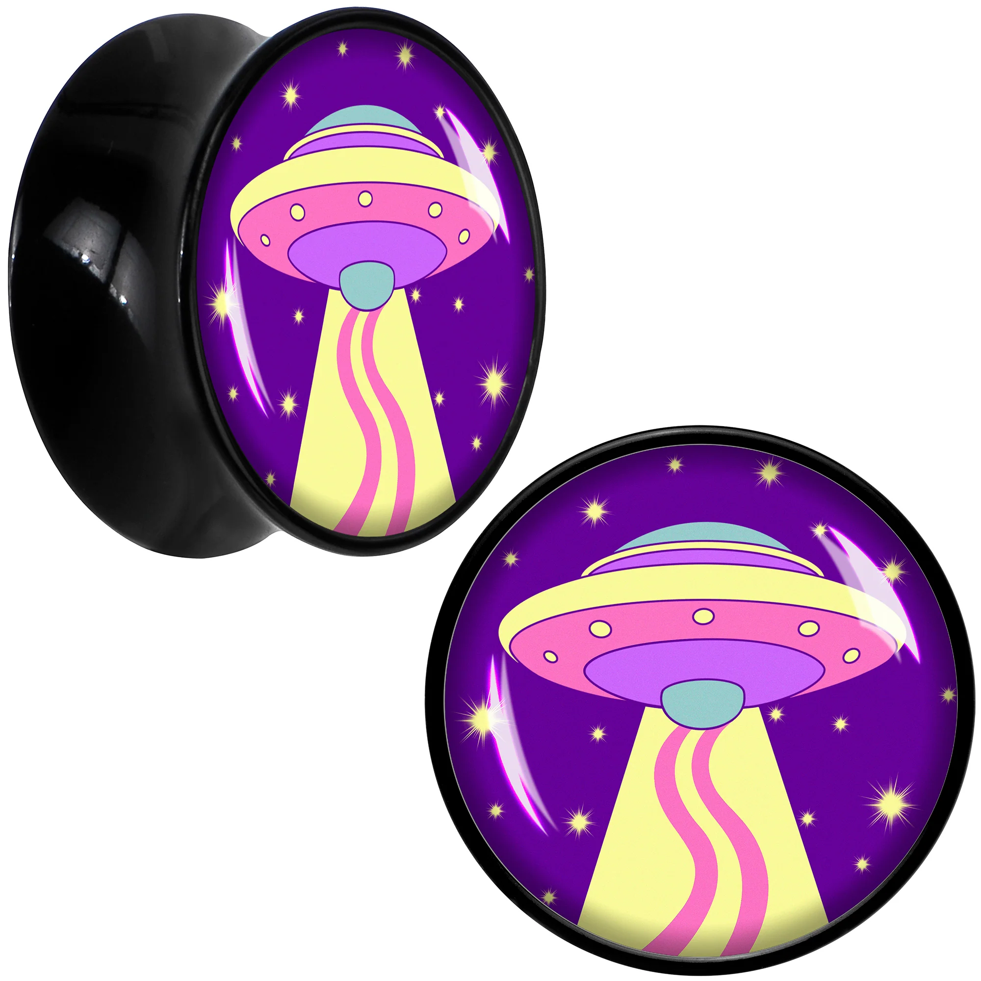 Style Space Invasion UFO Black Acrylic Saddle Plug Set by Onyx O - Image 10
