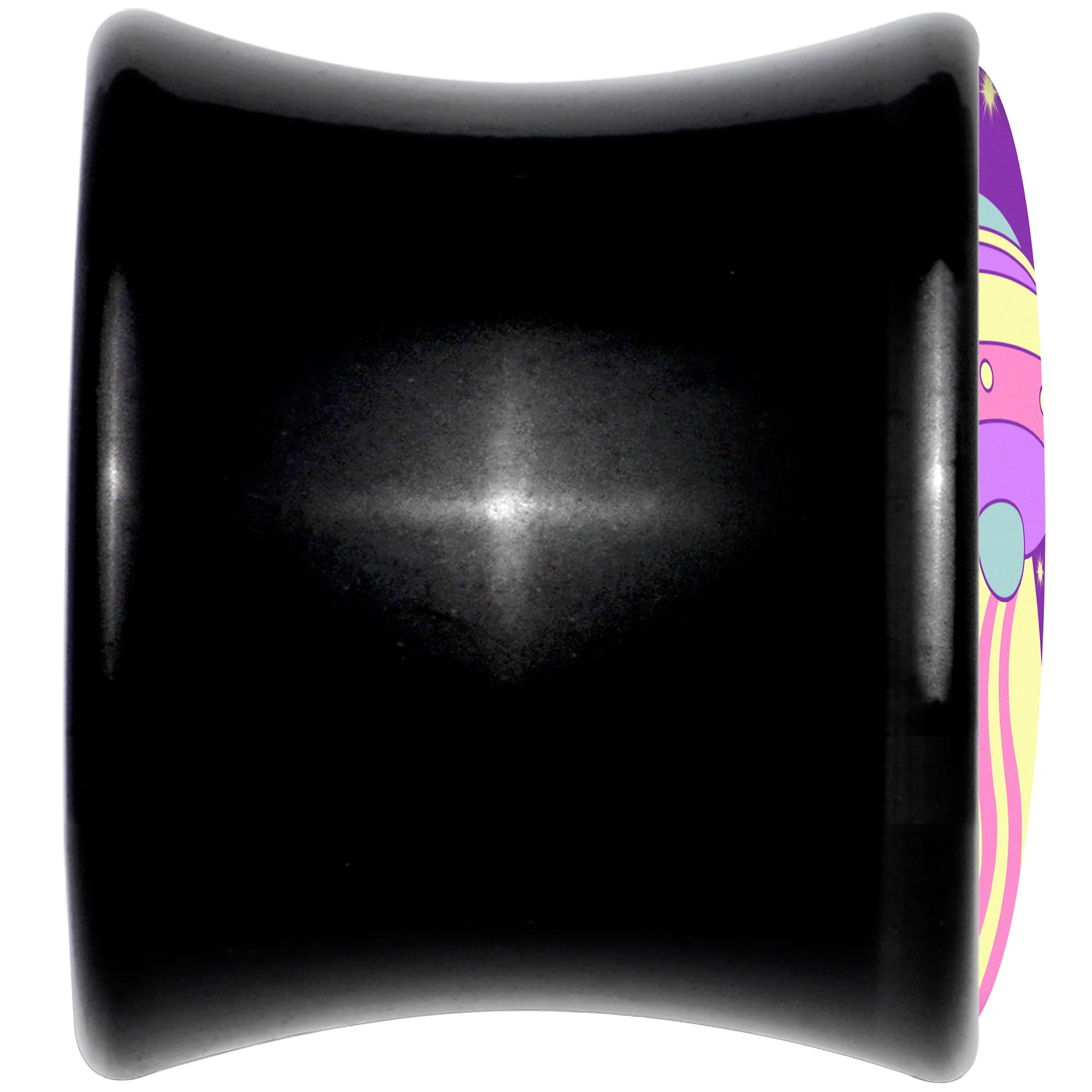 Style Space Invasion UFO Black Acrylic Saddle Plug Set by Onyx O - Image 2