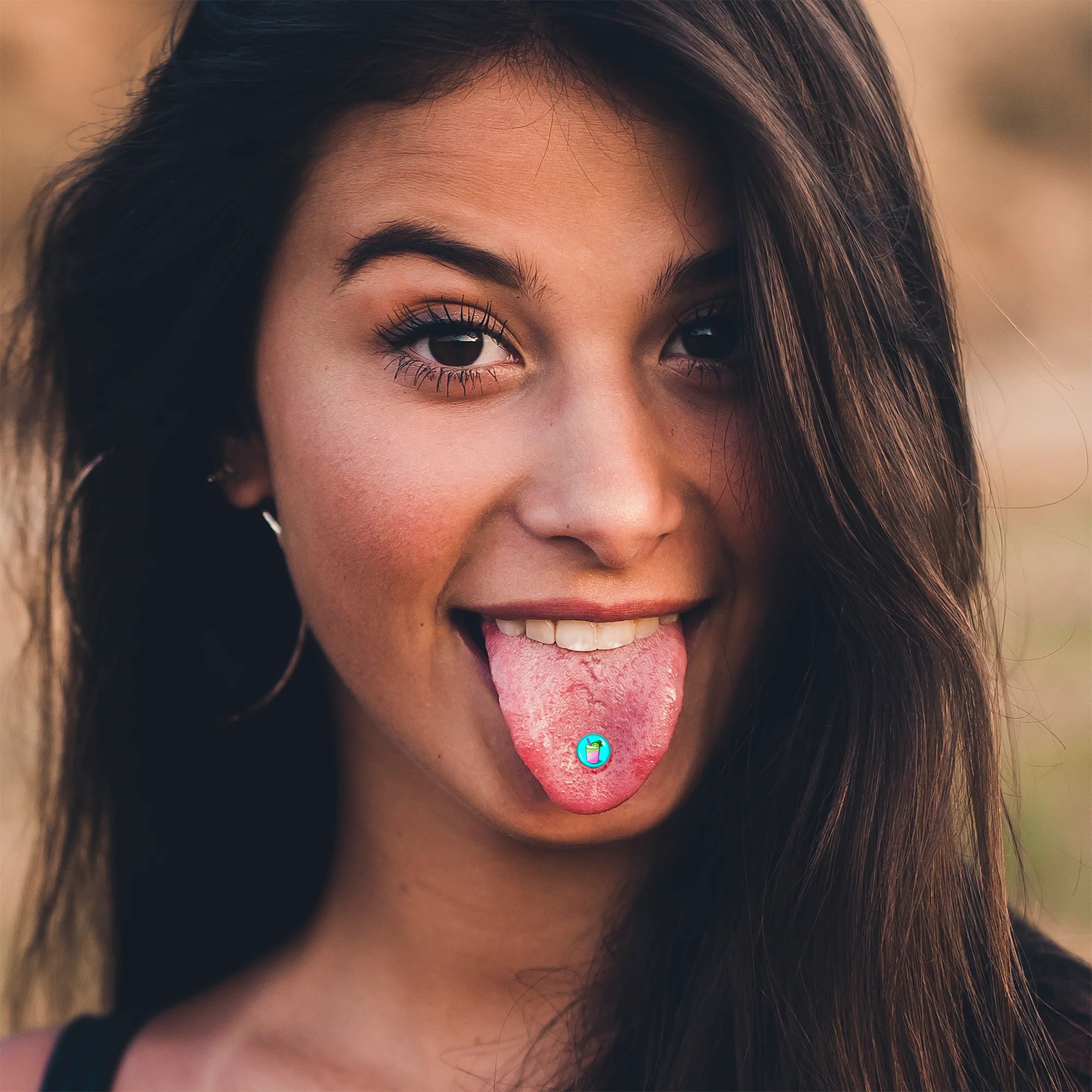 Summer Drink Barbell Tongue Ring by Onyx O - Image 3