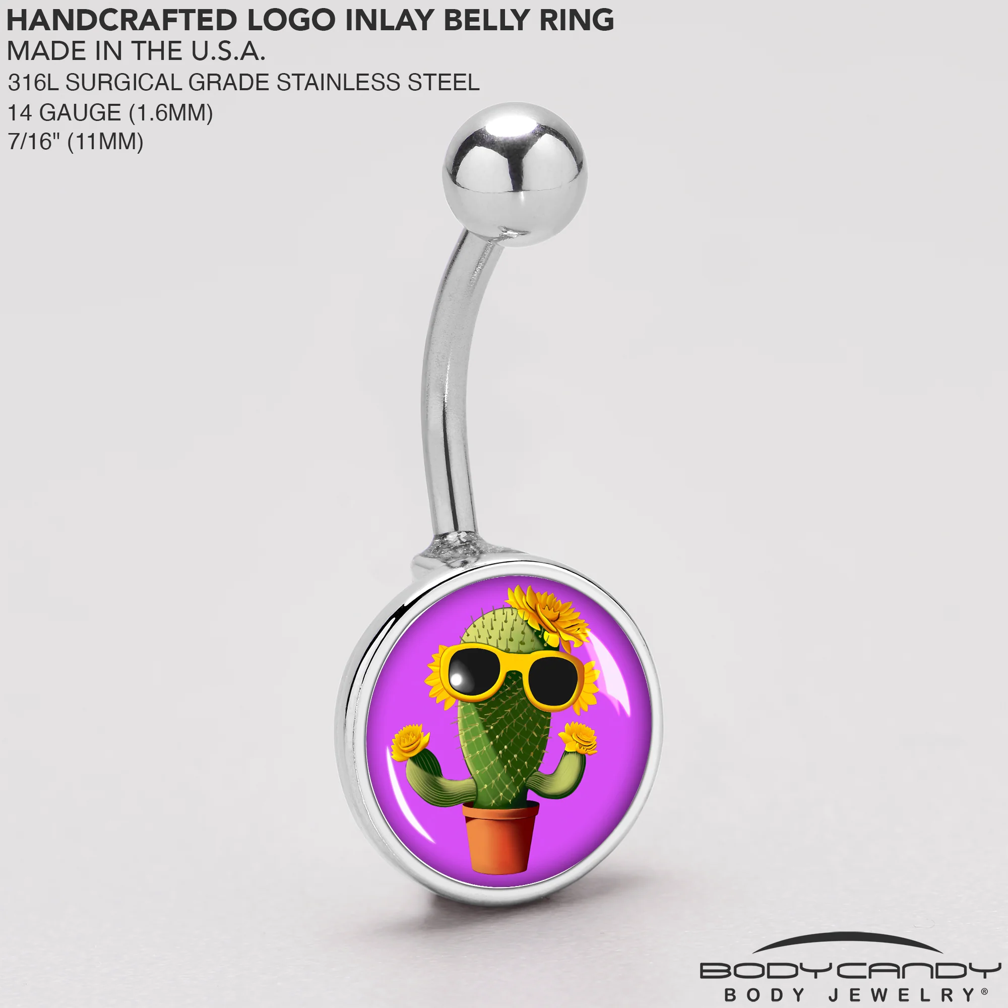 Sunflower Cactus Belly Ring by Onyx O - Image 5