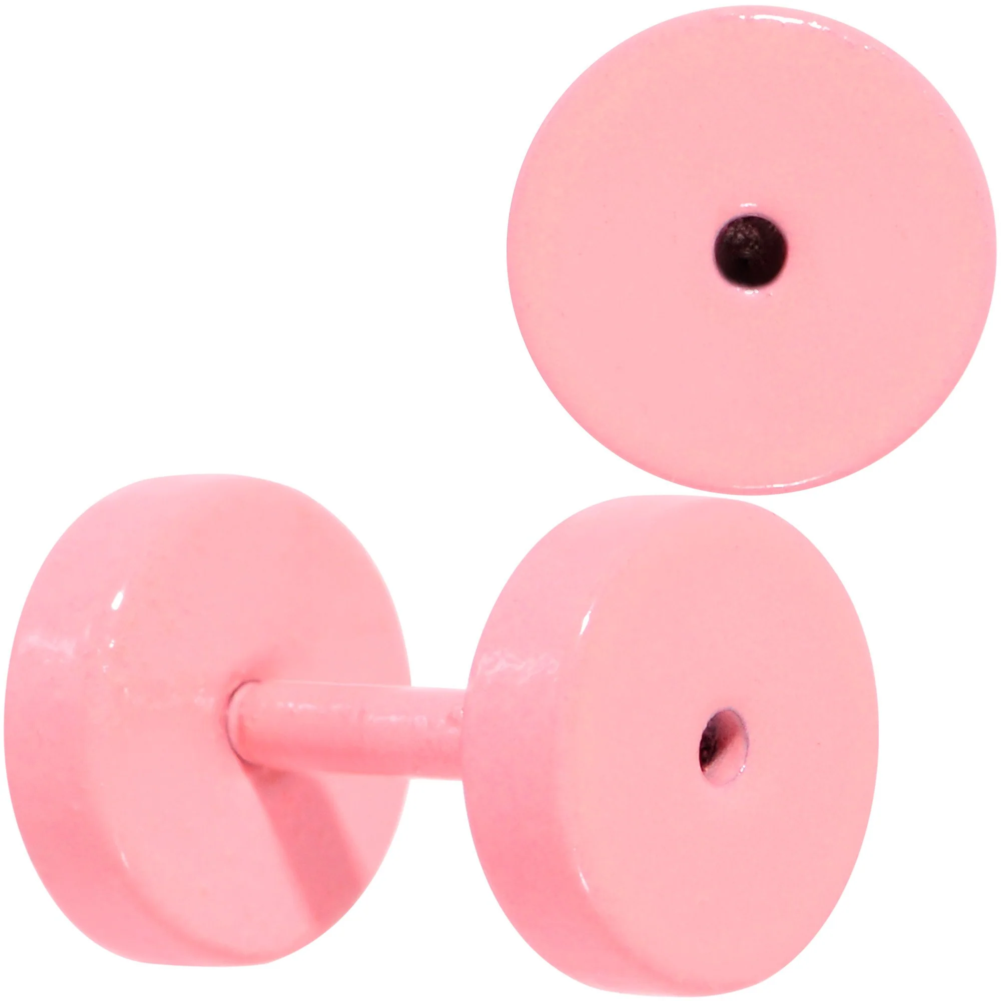 Sweet Pastel Pink Screw Fit Tunnel Plug Set 16G to 19mm - Image 14