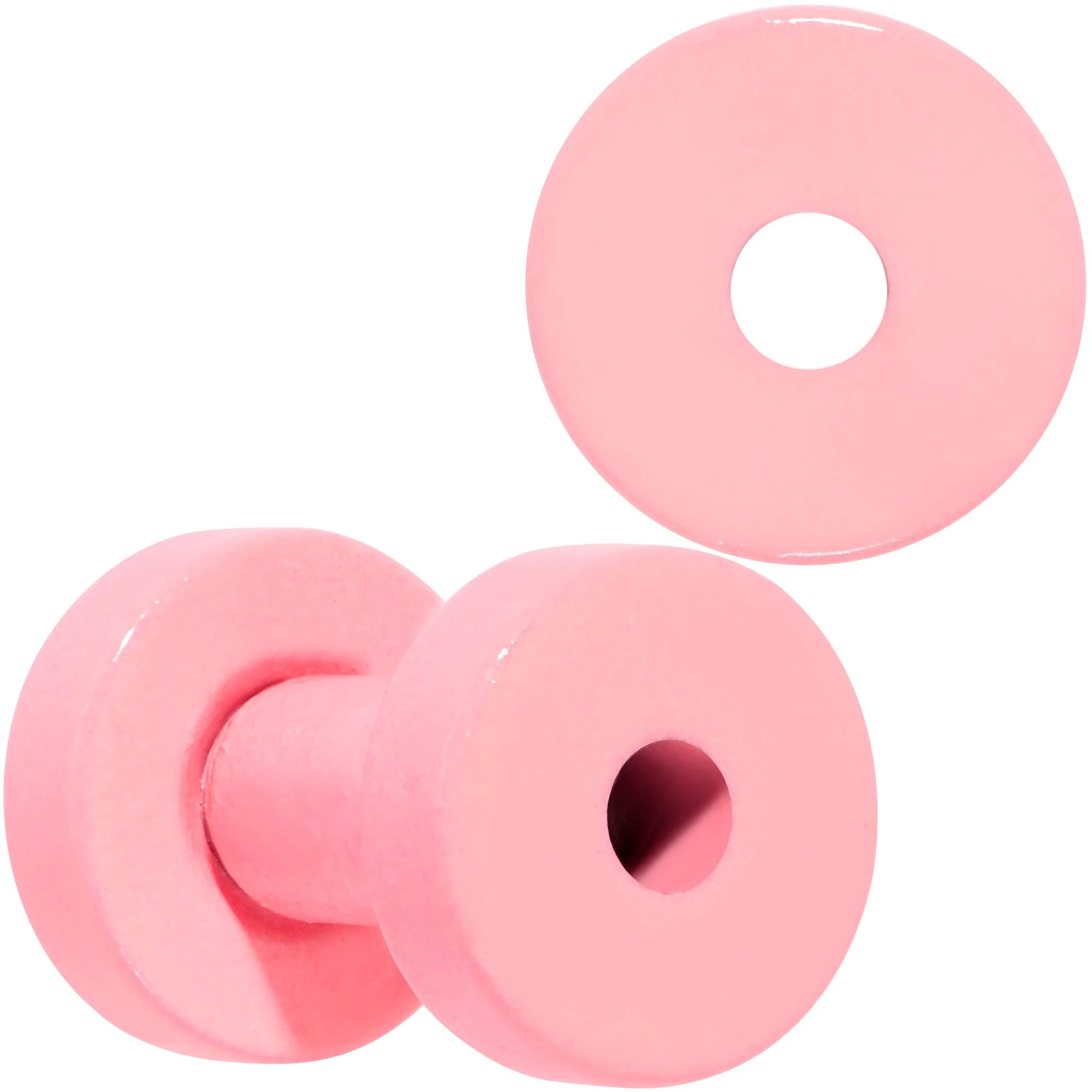 Sweet Pastel Pink Screw Fit Tunnel Plug Set 16G to 19mm - Image 20