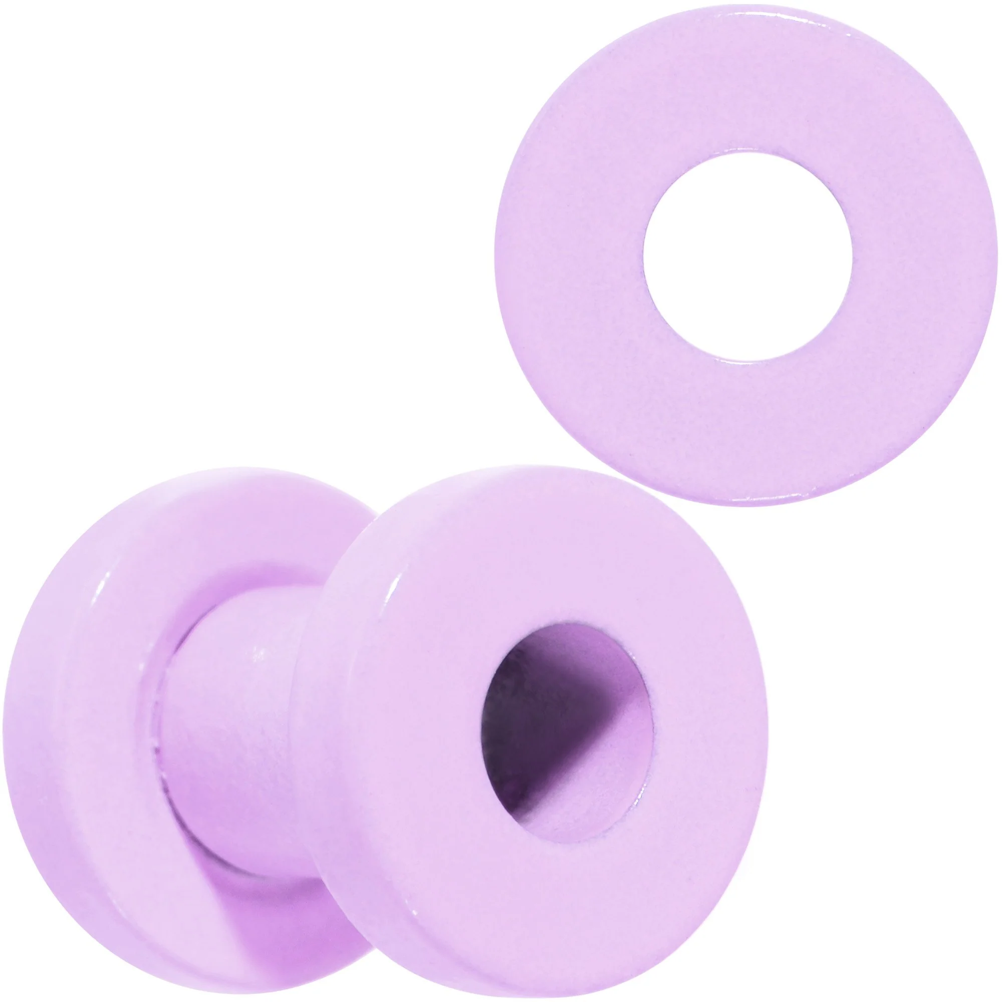 Sweet Pastel Purple Screw Fit Tunnel Plug Set 16G to 19mm - Image 16