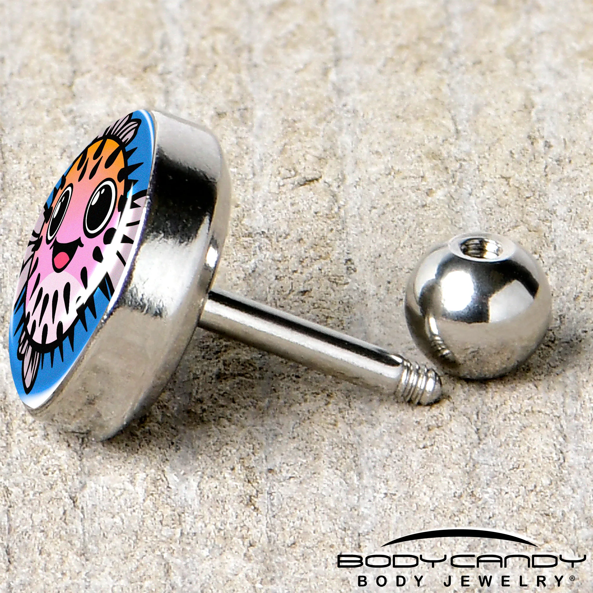 16G 1/4 Swimming Pufferfish Tragus Cartilage Earring by Onyx O - Image 5