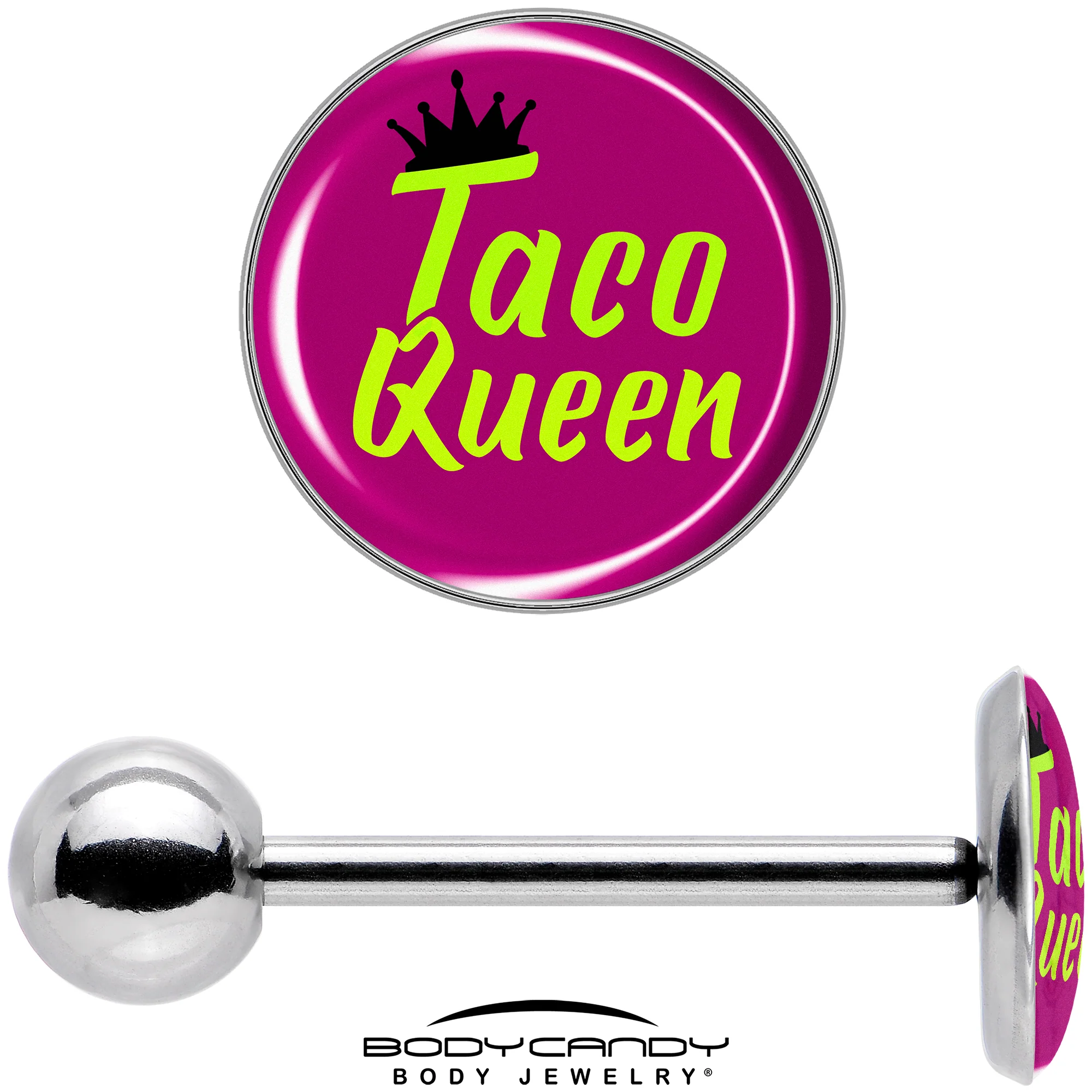 Taco Queen Barbell Tongue Ring by Onyx O - Image 7