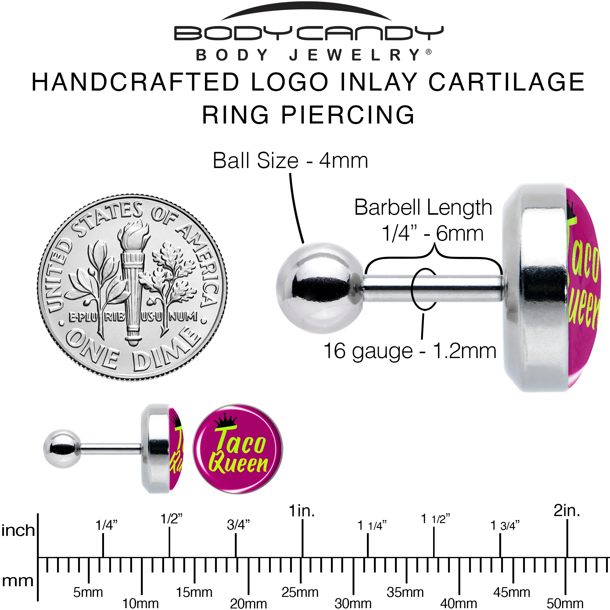 Taco Queen Tragus Cartilage Earring by Onyx O - Image 6