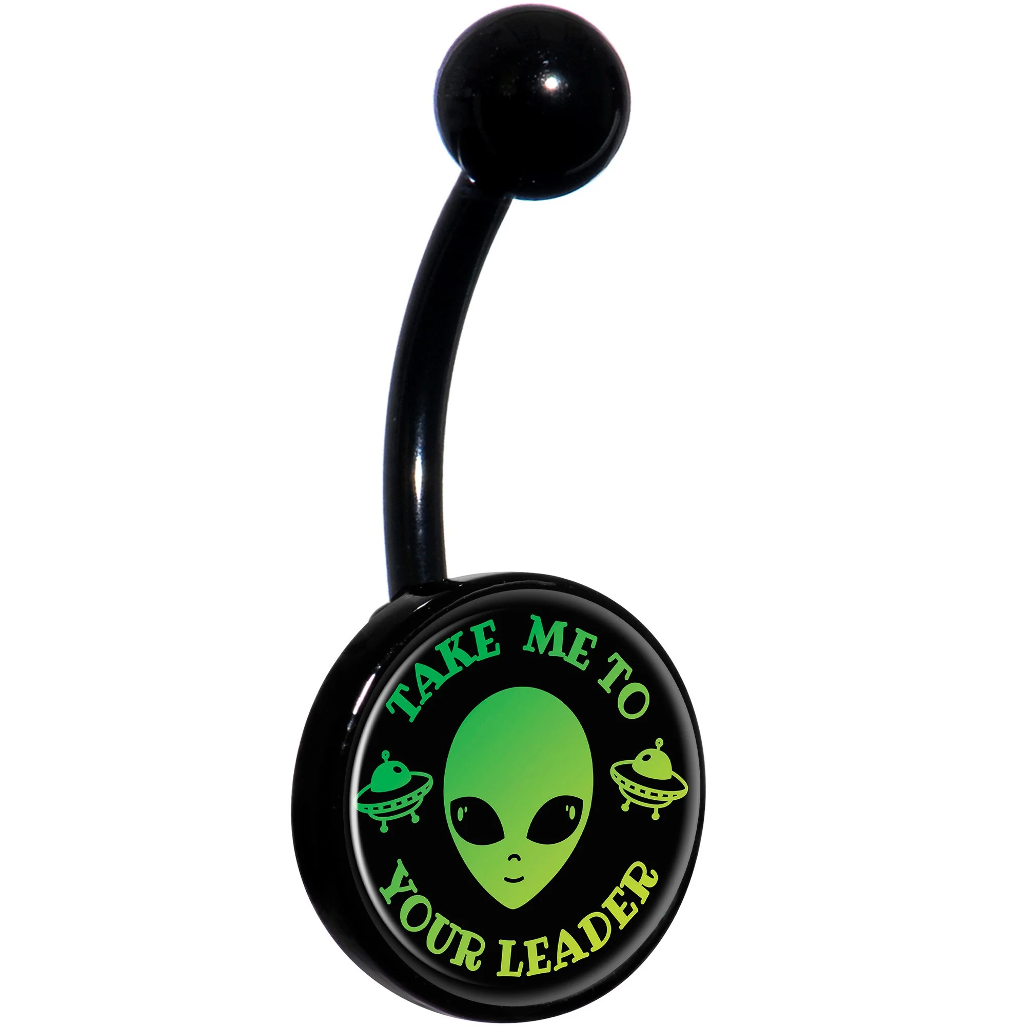 Take Me To Your Leader Black Belly Ring