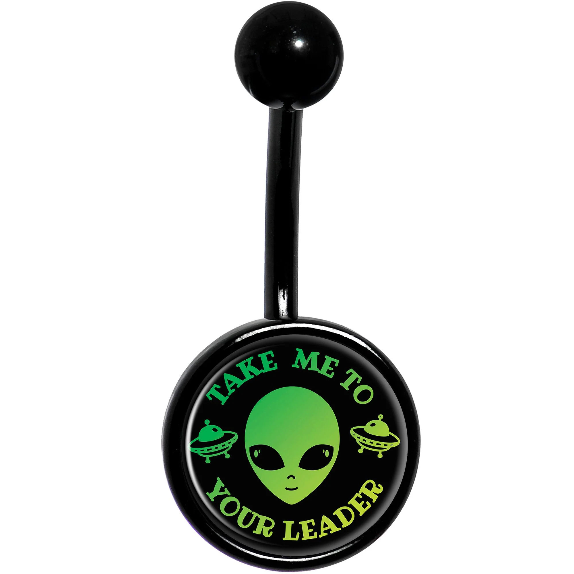 Take Me To Your Leader Black Belly Ring - Image 2