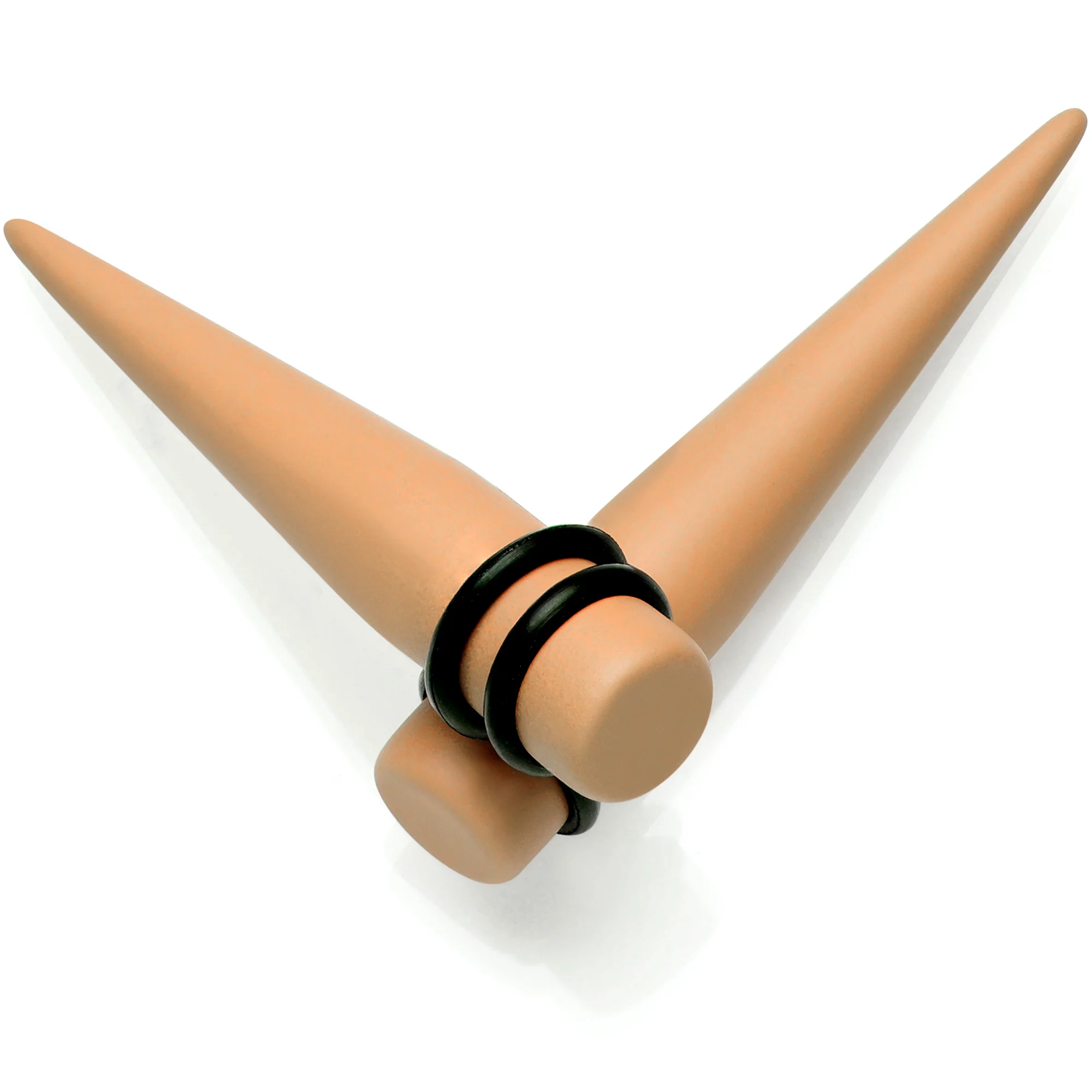 Tan Matte Acrylic Straight Taper Set 2G to 00G - Image 12