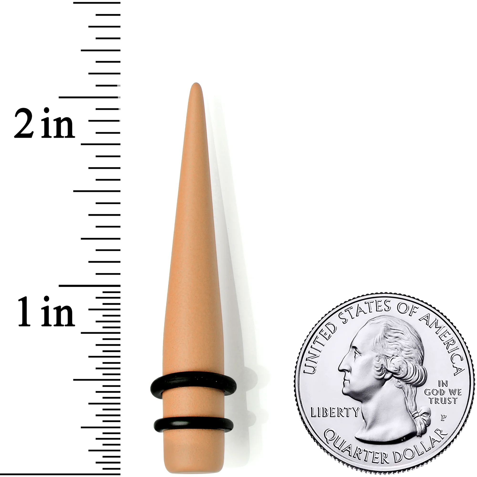 Tan Matte Acrylic Straight Taper Set 2G to 00G - Image 3