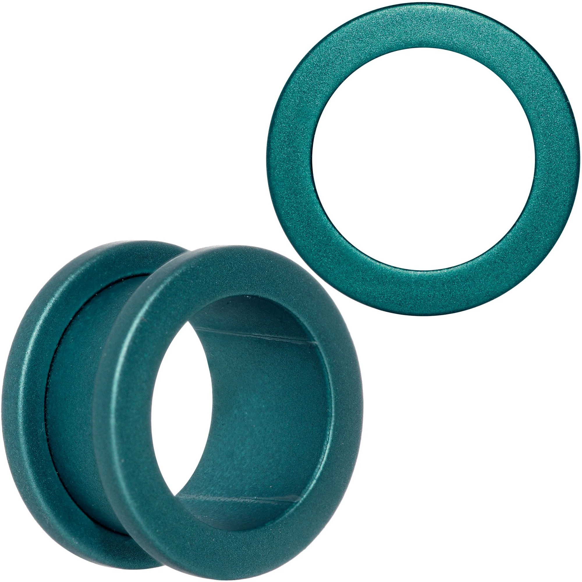 Teal Matte Silicone Screw Fit Tunnel Plug Set 6mm to 25mm - Image 10