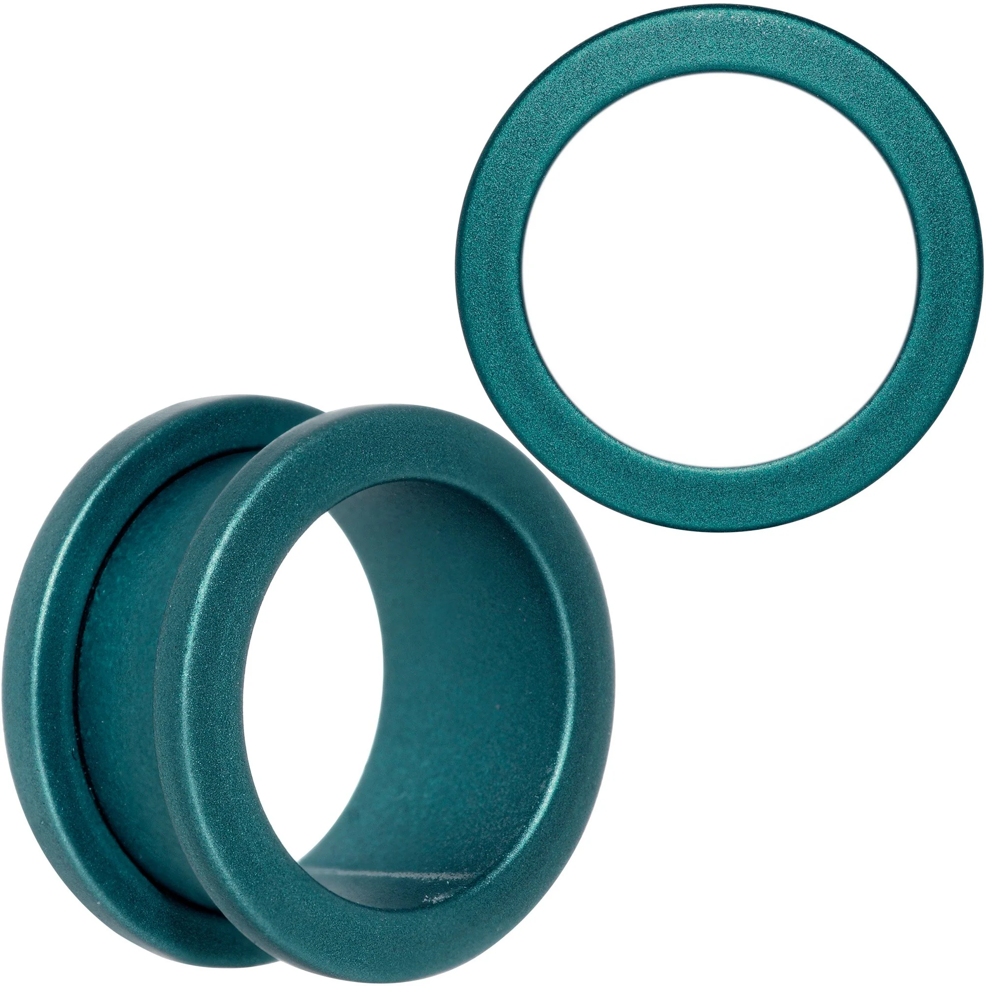 Teal Matte Silicone Screw Fit Tunnel Plug Set 6mm to 25mm - Image 11