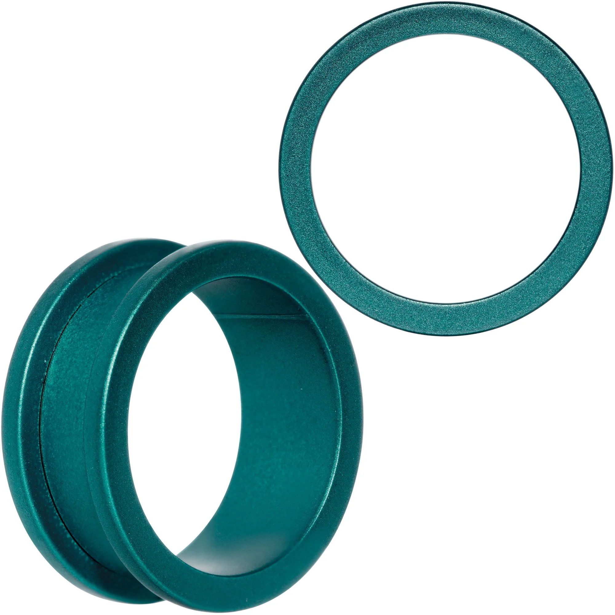 Teal Matte Silicone Screw Fit Tunnel Plug Set 6mm to 25mm - Image 13