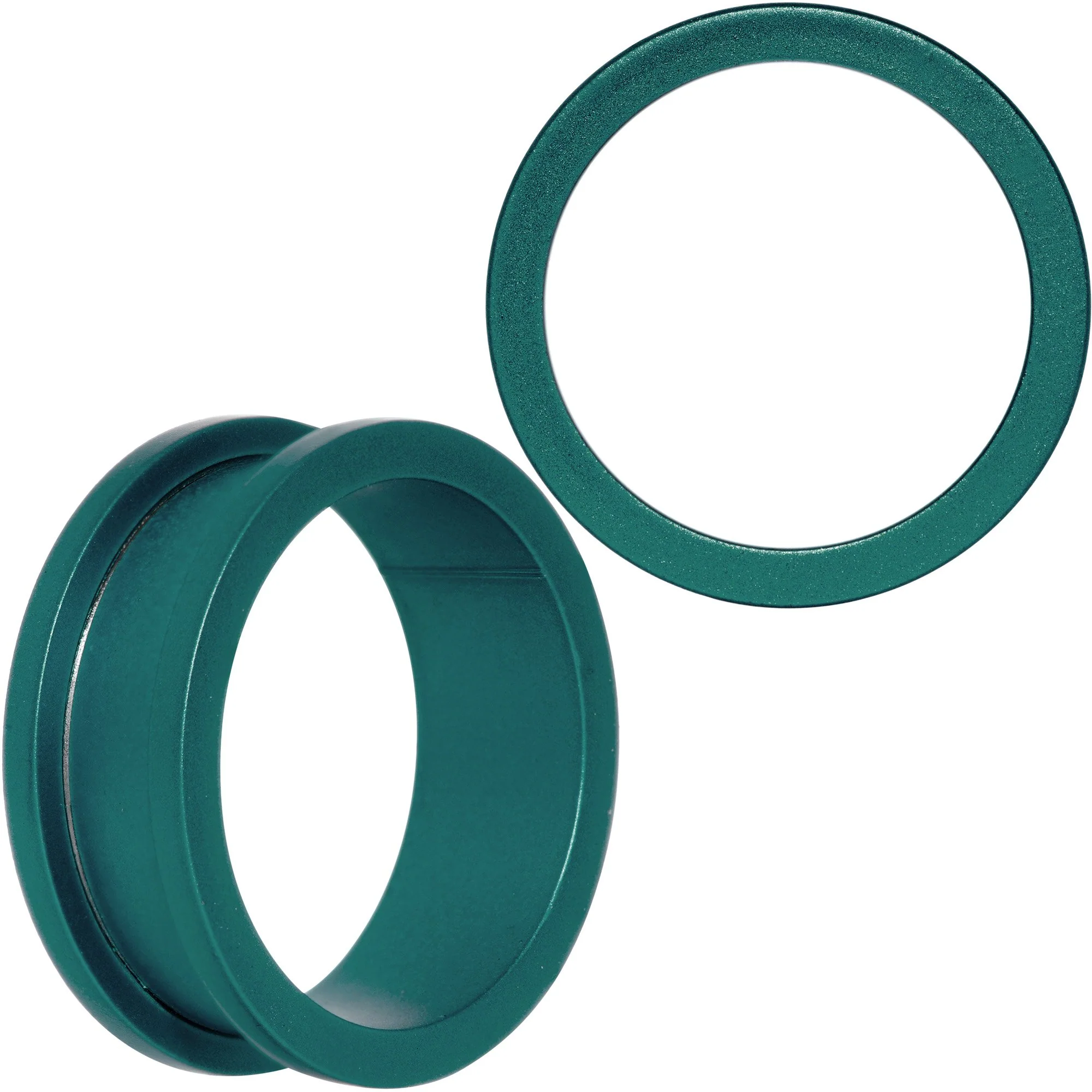 Teal Matte Silicone Screw Fit Tunnel Plug Set 6mm to 25mm - Image 14