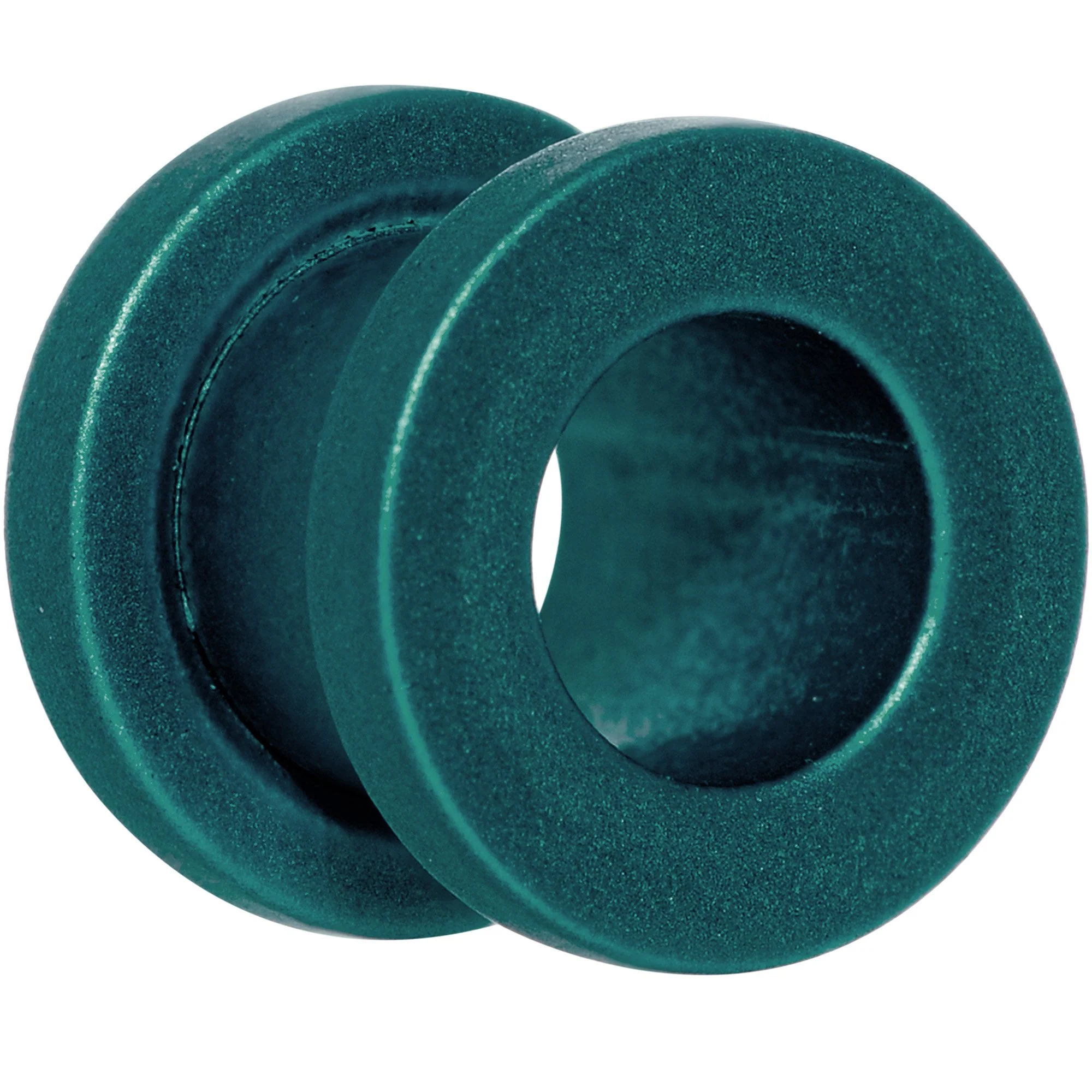 Teal Matte Silicone Screw Fit Tunnel Plug Set 6mm to 25mm - Image 2