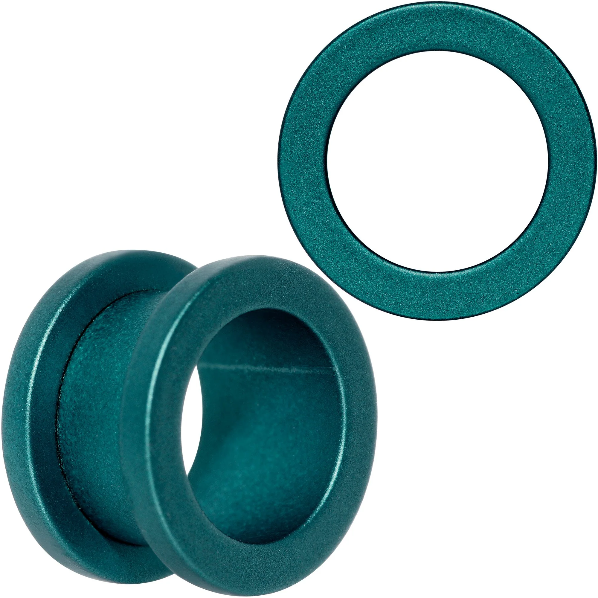 Teal Matte Silicone Screw Fit Tunnel Plug Set 6mm to 25mm - Image 9
