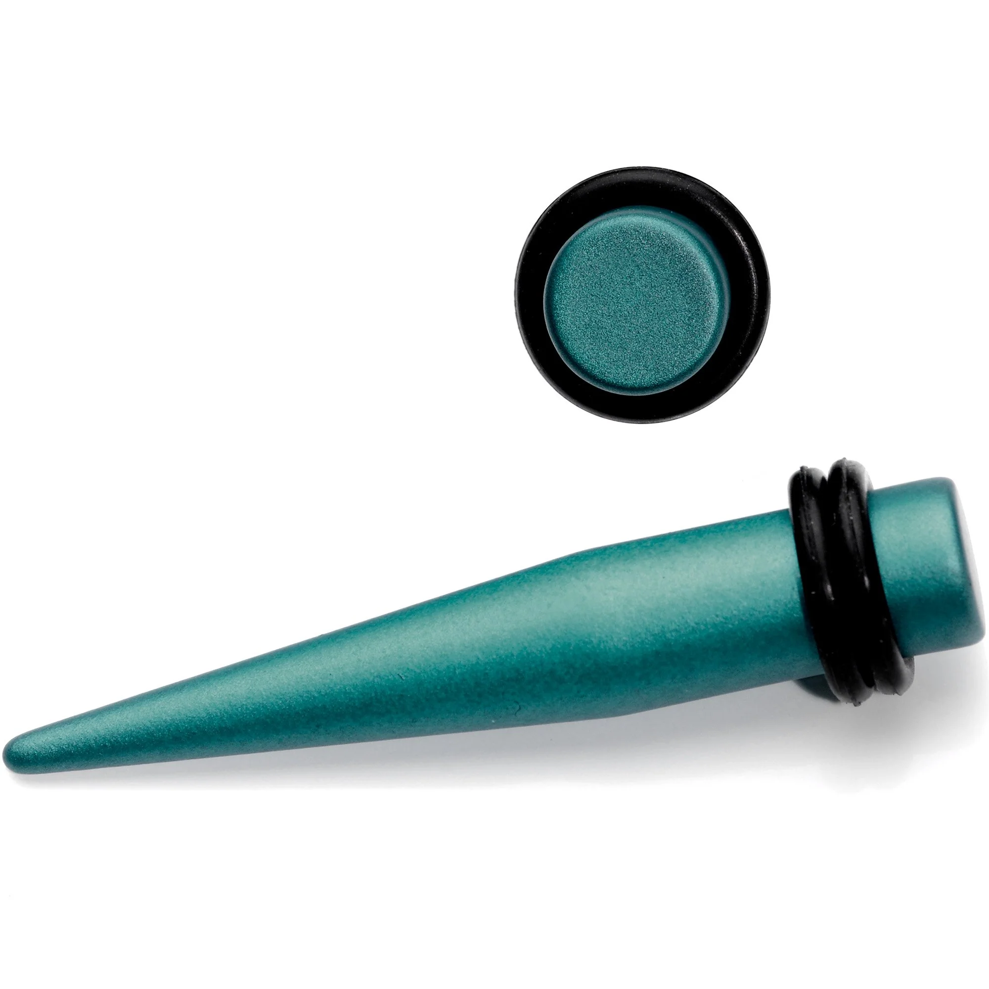 Teal Matte Silicone Straight Taper Set 4mm to 12mm - Image 3