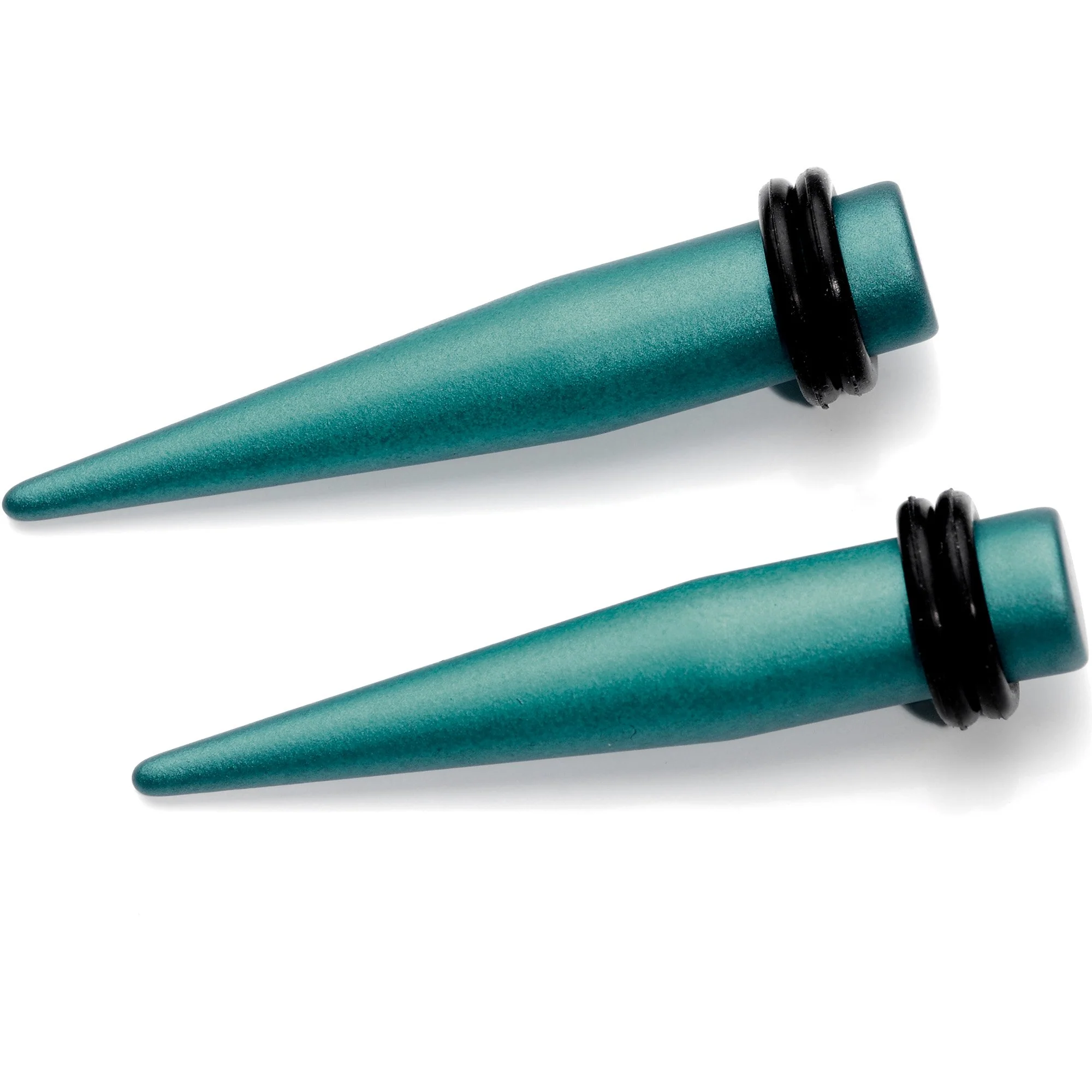 Teal Matte Silicone Straight Taper Set 4mm to 12mm - Image 4