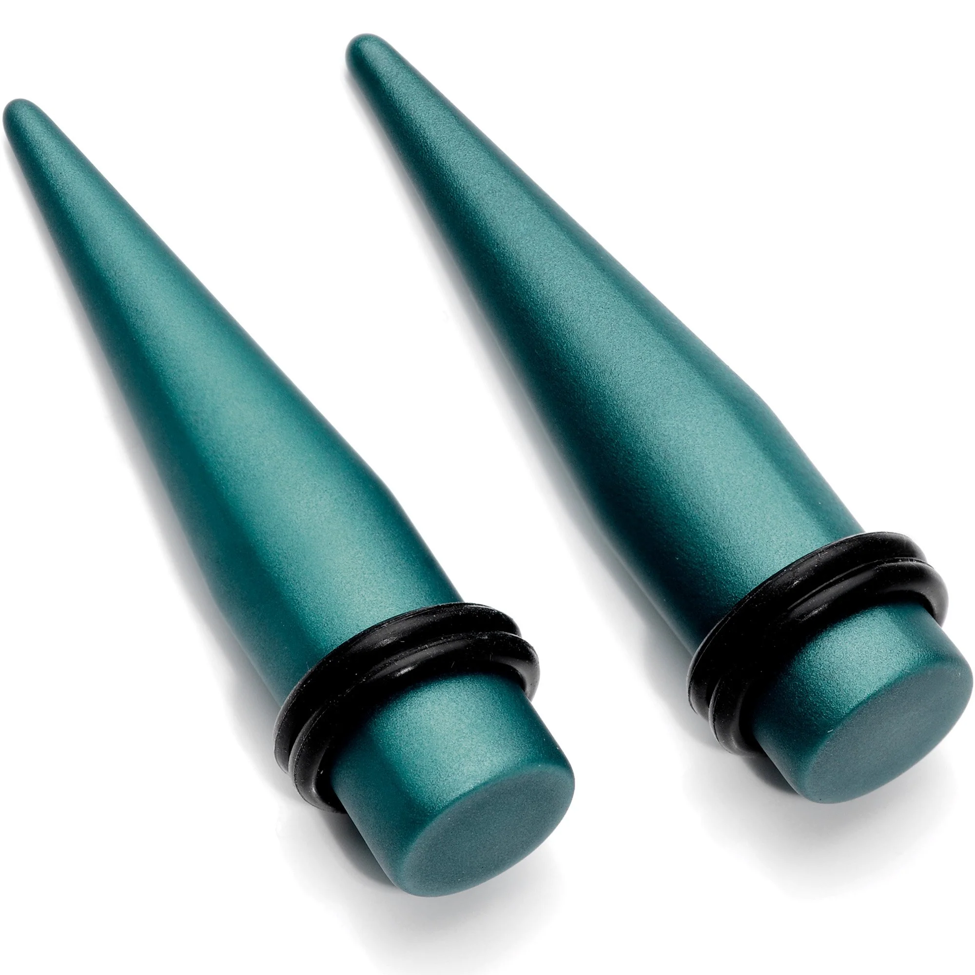 Teal Matte Silicone Straight Taper Set 4mm to 12mm - Image 5