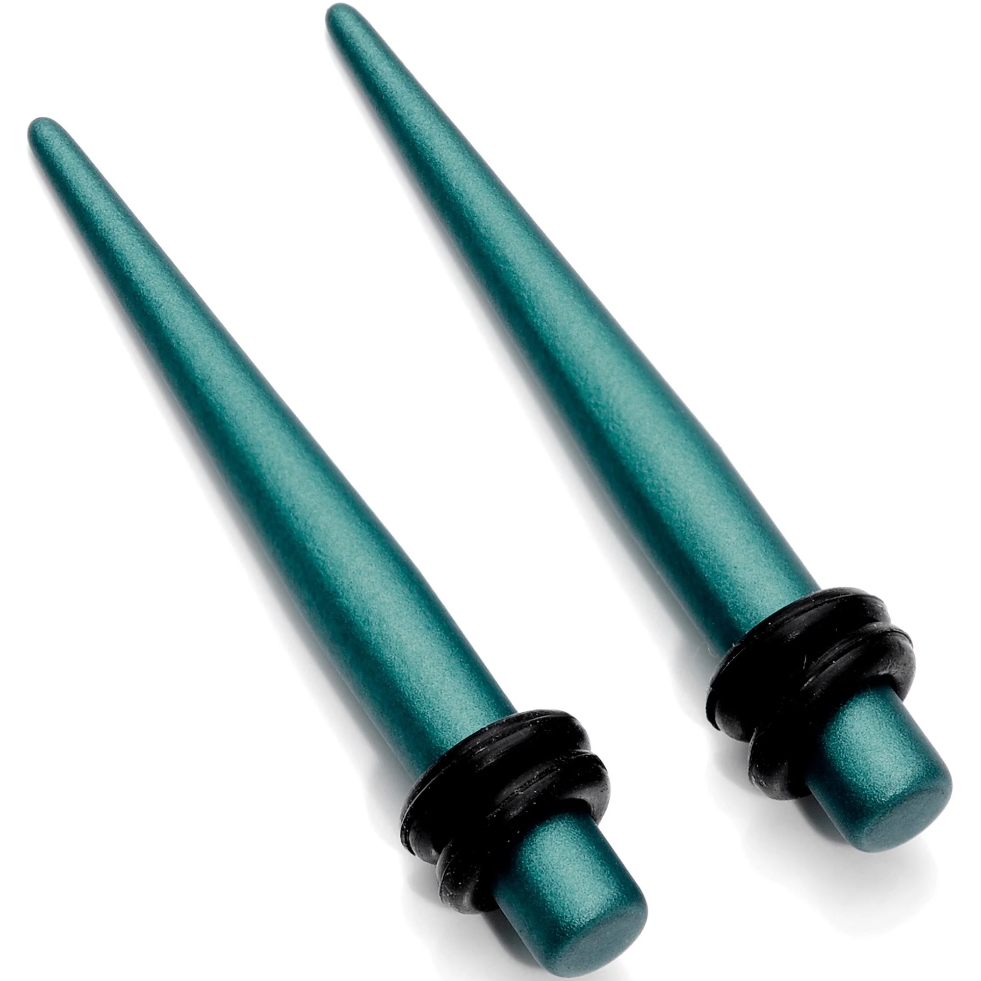 Teal Matte Silicone Straight Taper Set 4mm to 12mm - Image 6
