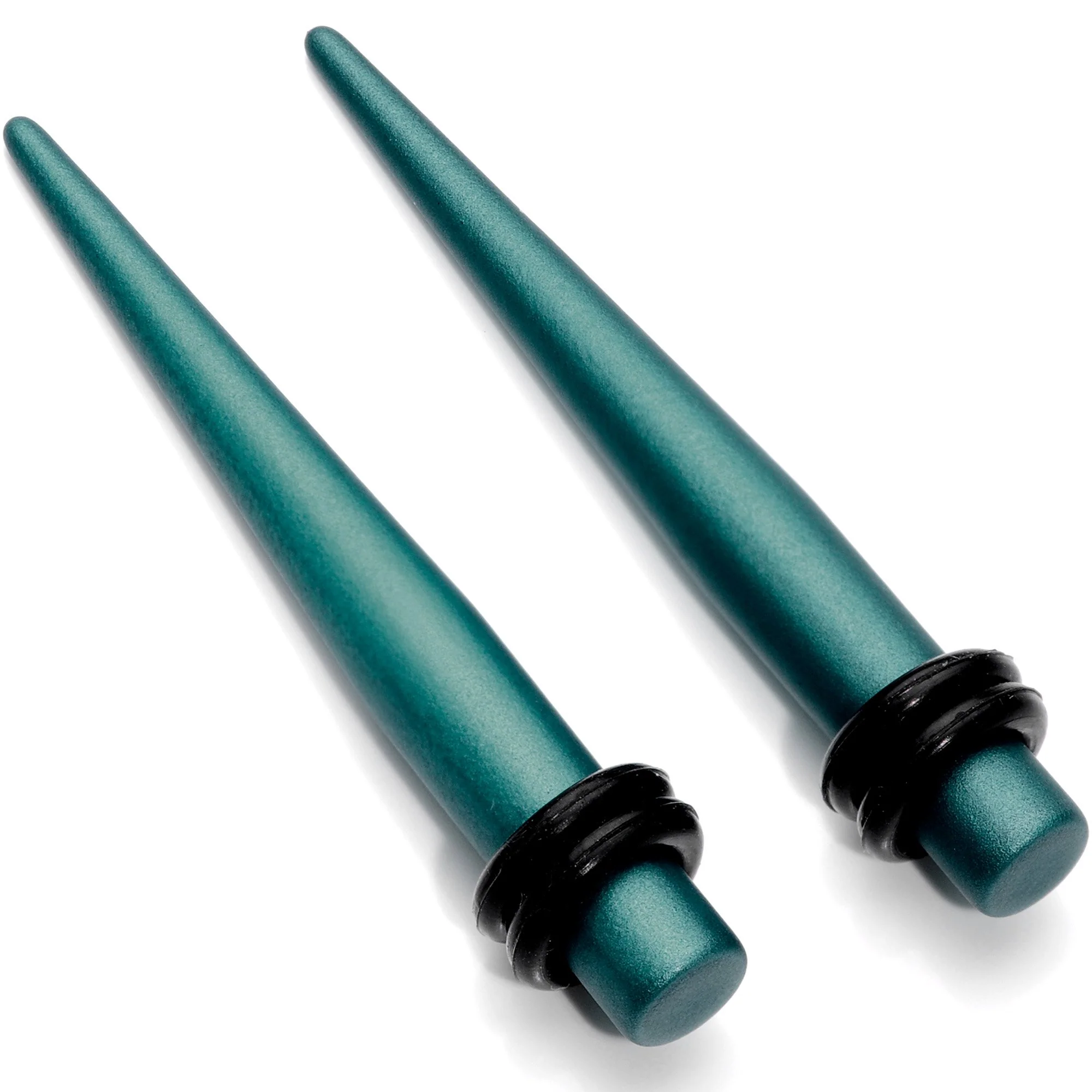 Teal Matte Silicone Straight Taper Set 4mm to 12mm - Image 7