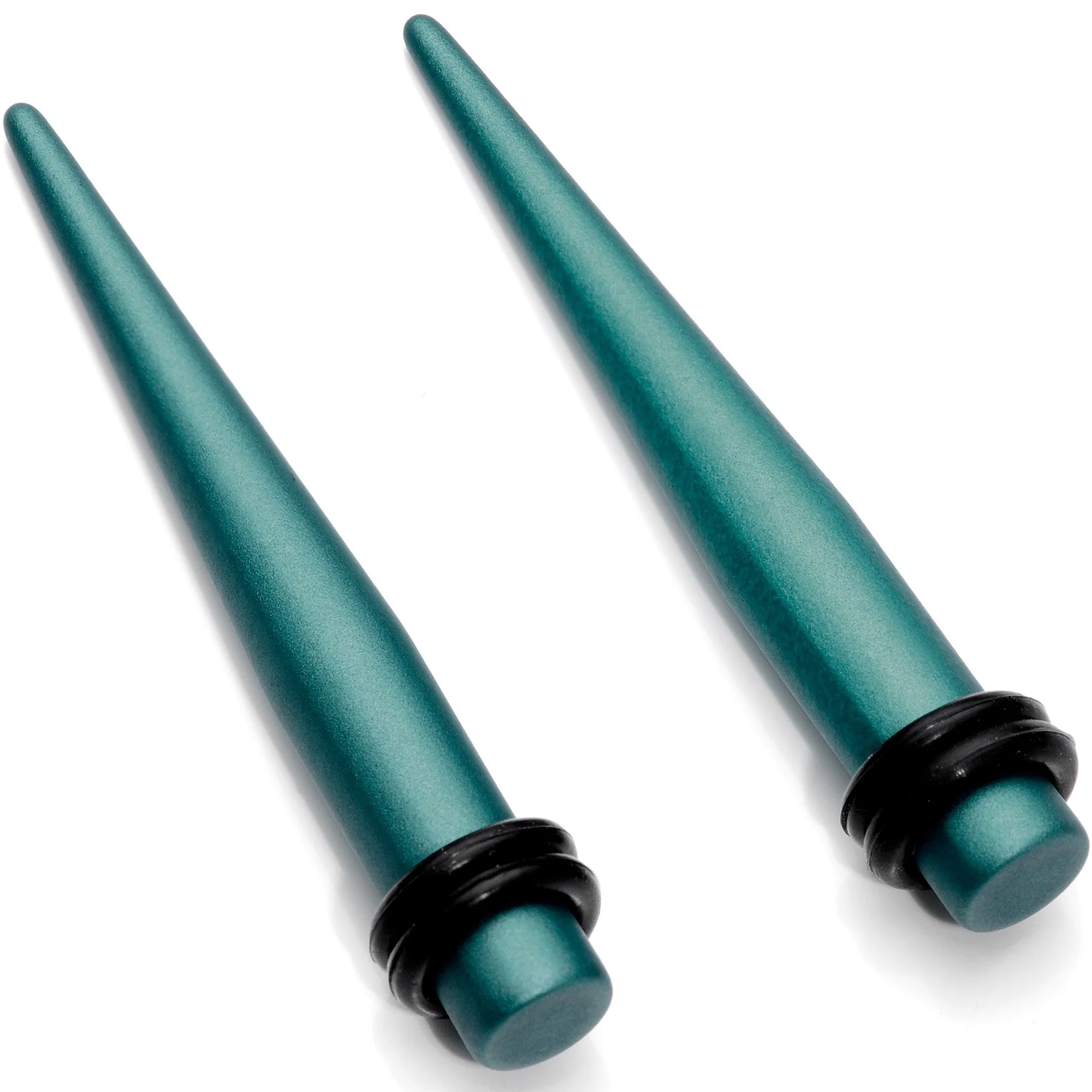 Teal Matte Silicone Straight Taper Set 4mm to 12mm - Image 8