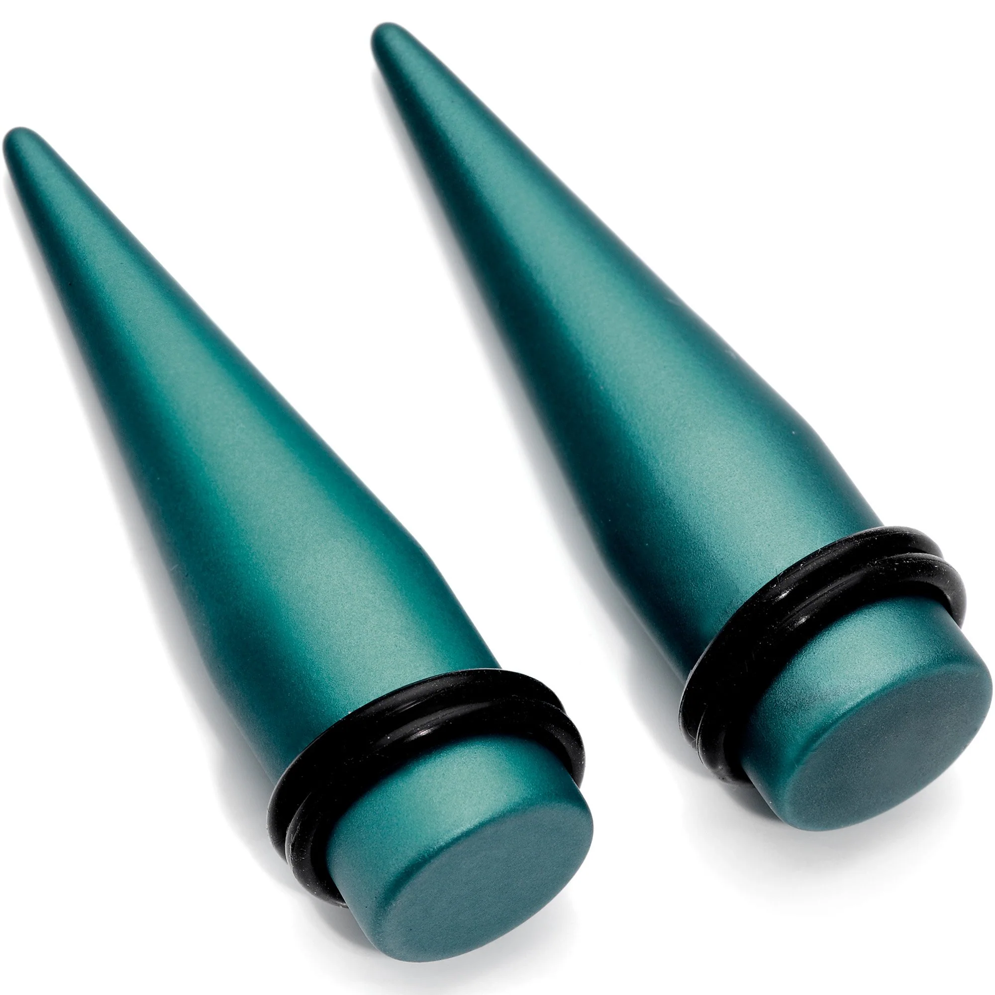Teal Matte Silicone Straight Taper Set 4mm to 12mm - Image 9
