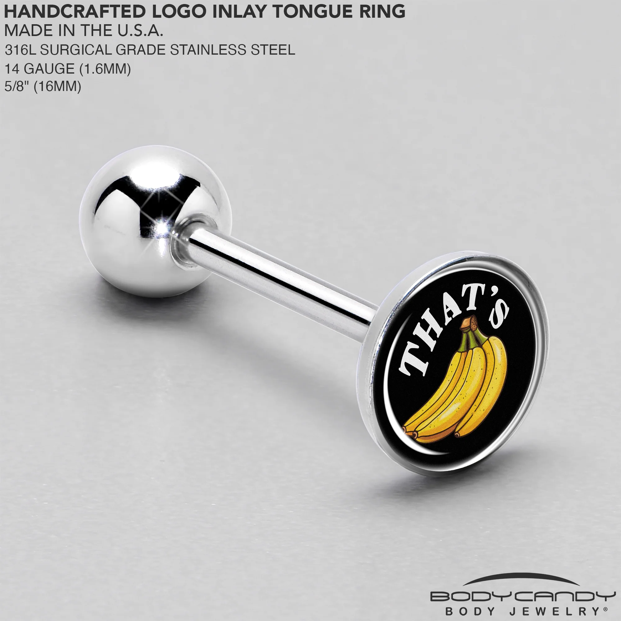 That is Bananas Barbell Tongue Ring by Onyx O - Image 4