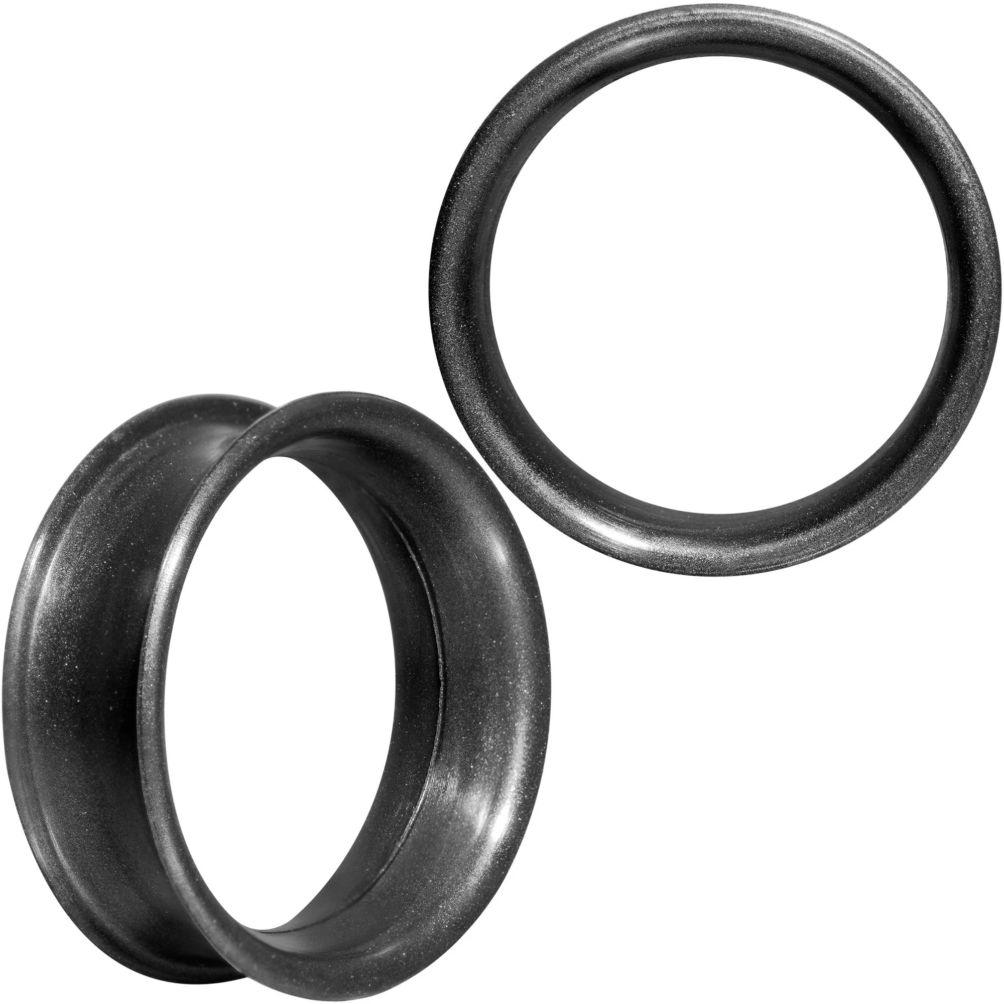 Thin Flexible Metallic Black Silicone Tunnel Plug Set 6mm to 25mm - Image 13