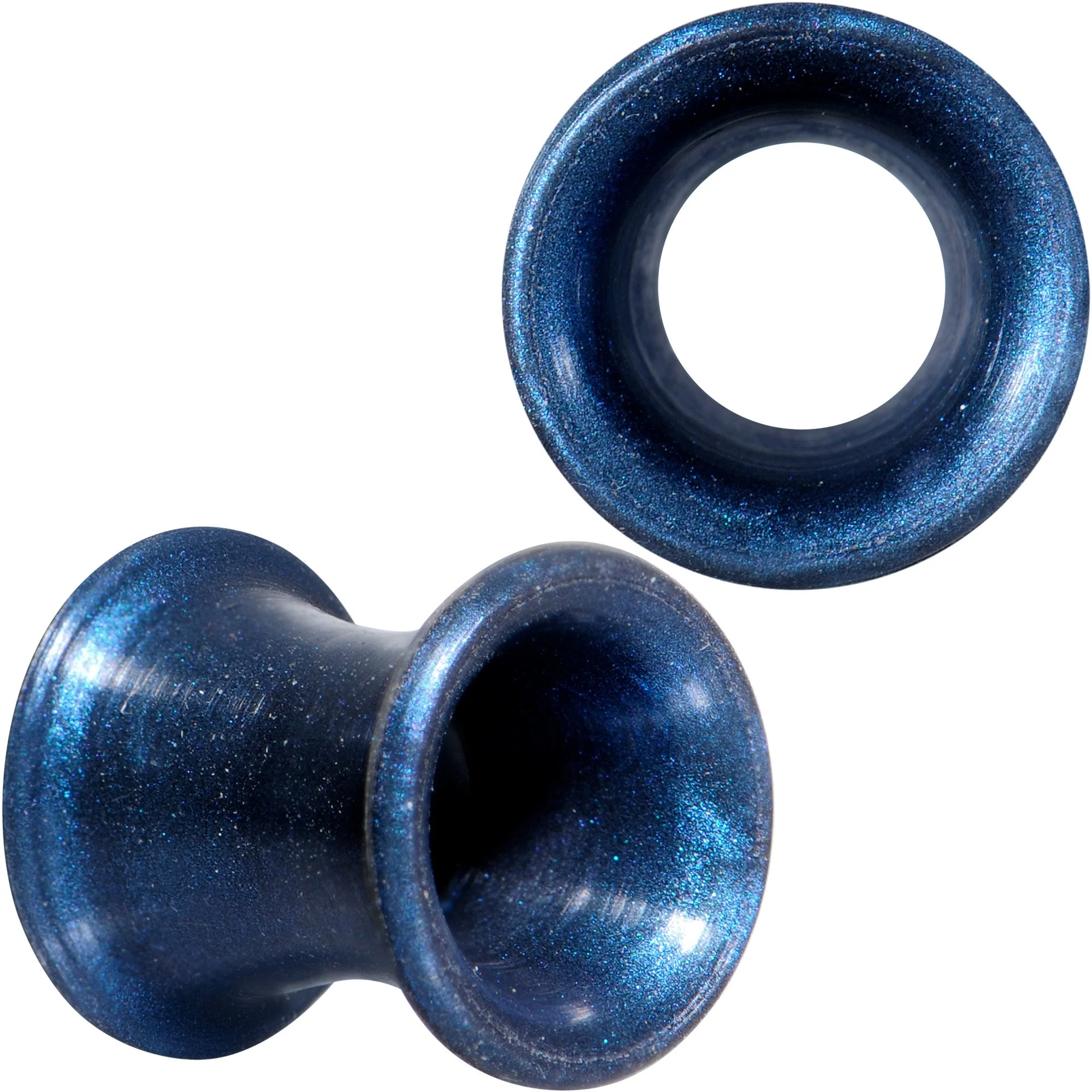 Thin Flexible Blue Silicone Tunnel Plug Set 6mm to 25mm - Image 7