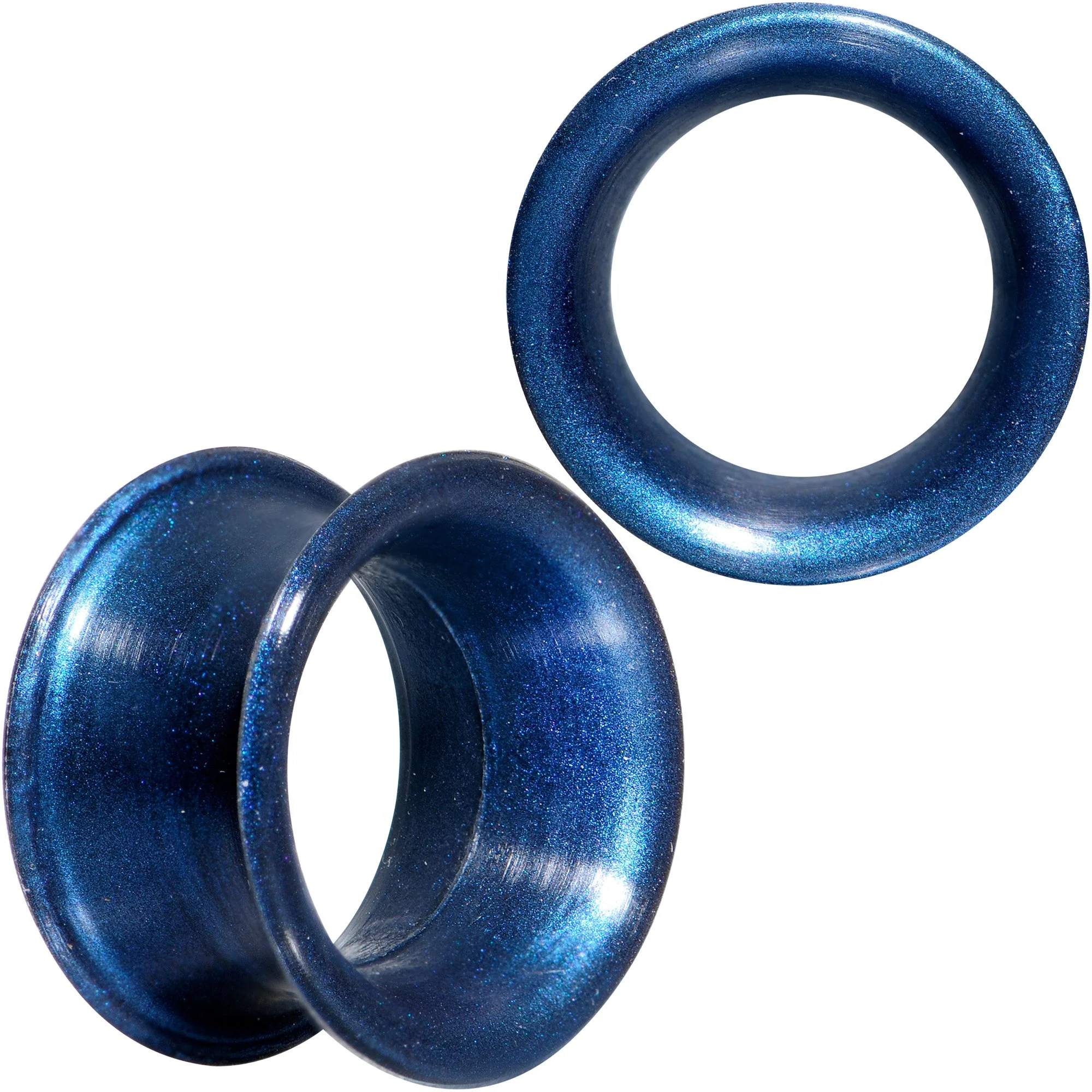 Thin Flexible Blue Silicone Tunnel Plug Set 6mm to 25mm - Image 9
