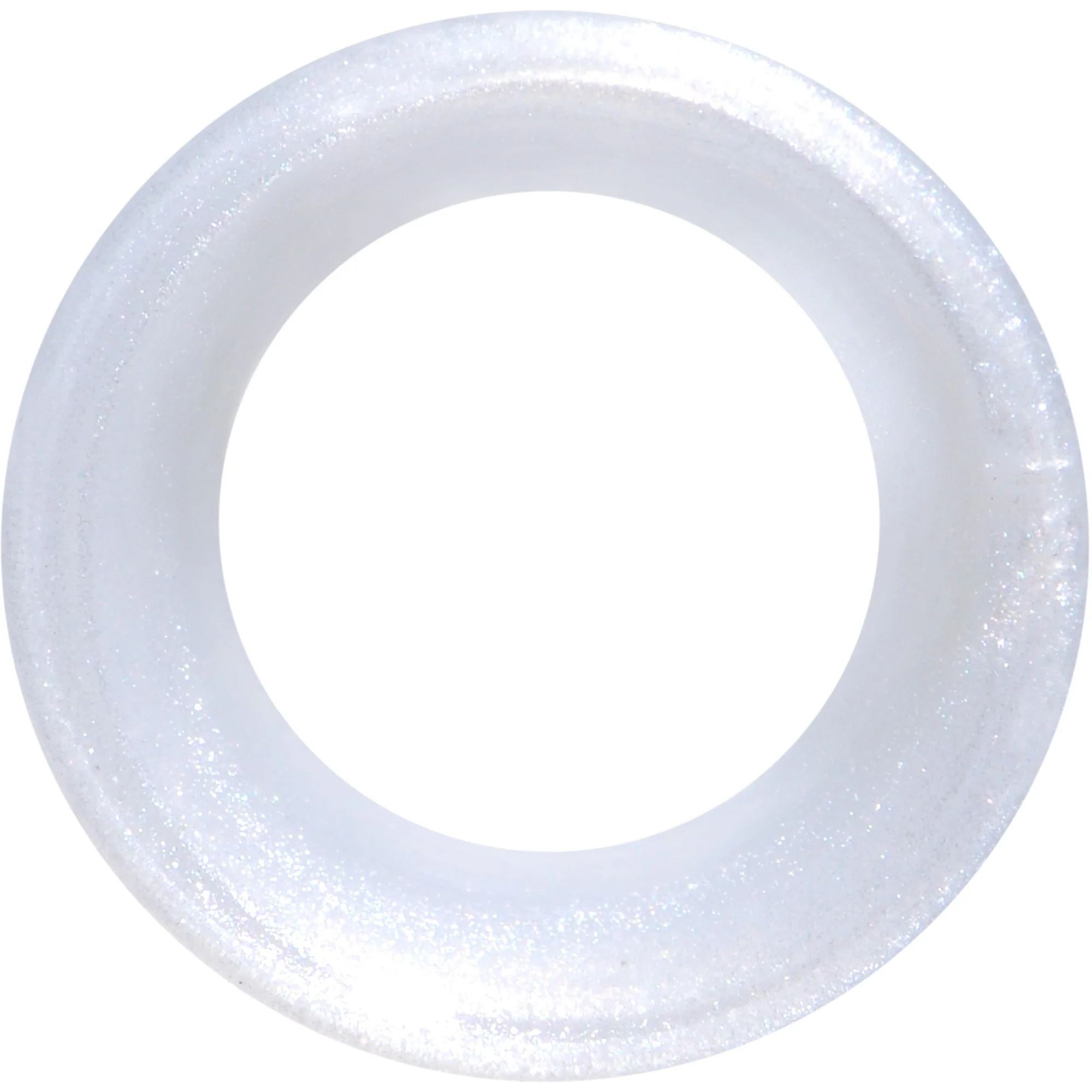 Thin Flexible White Silicone Tunnel Plug Set 6mm to 25mm - Image 3