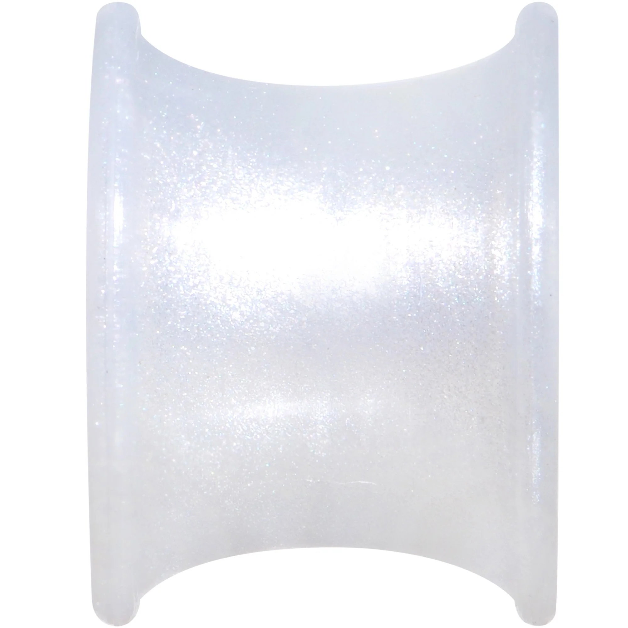 Thin Flexible White Silicone Tunnel Plug Set 6mm to 25mm - Image 4