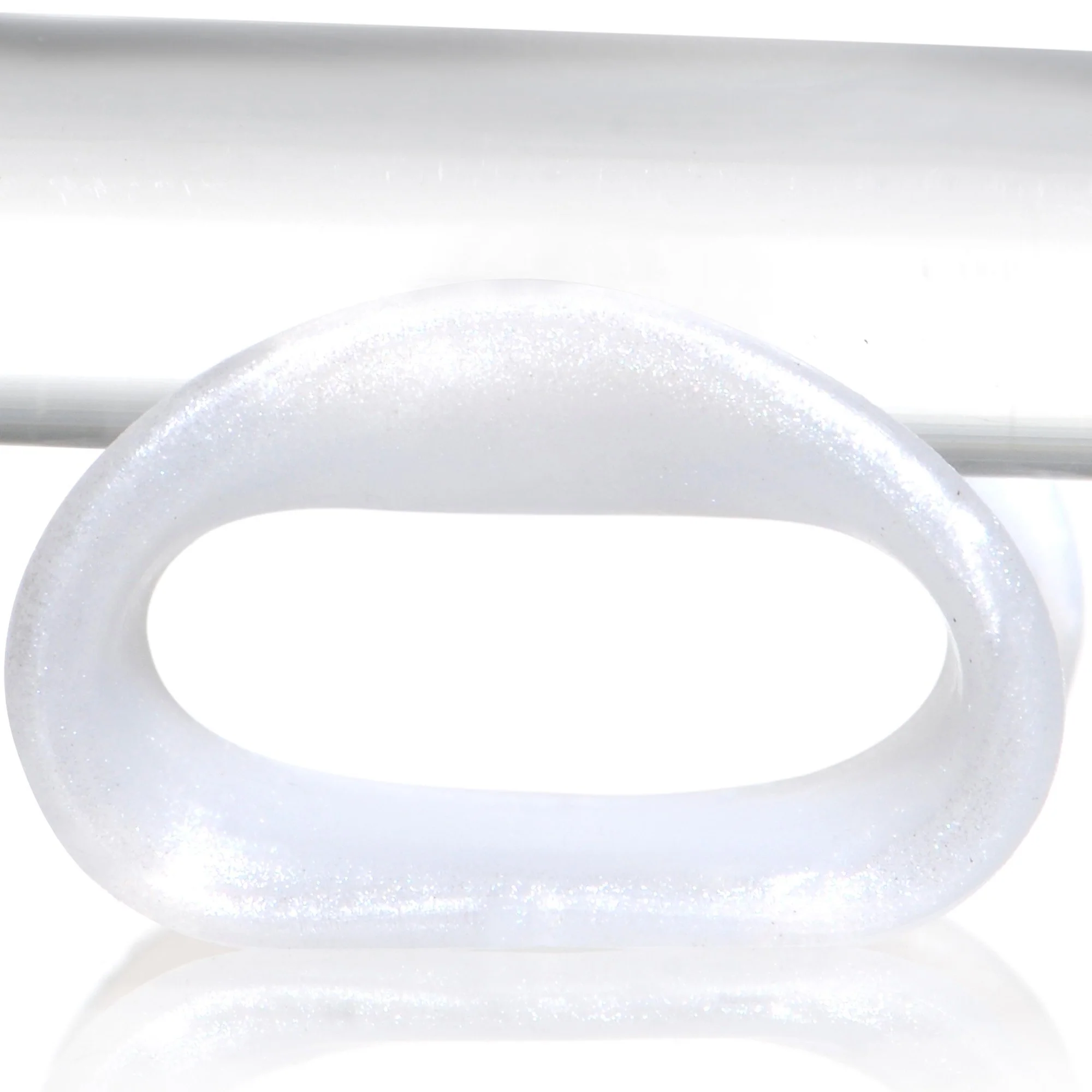 Thin Flexible White Silicone Tunnel Plug Set 6mm to 25mm - Image 5