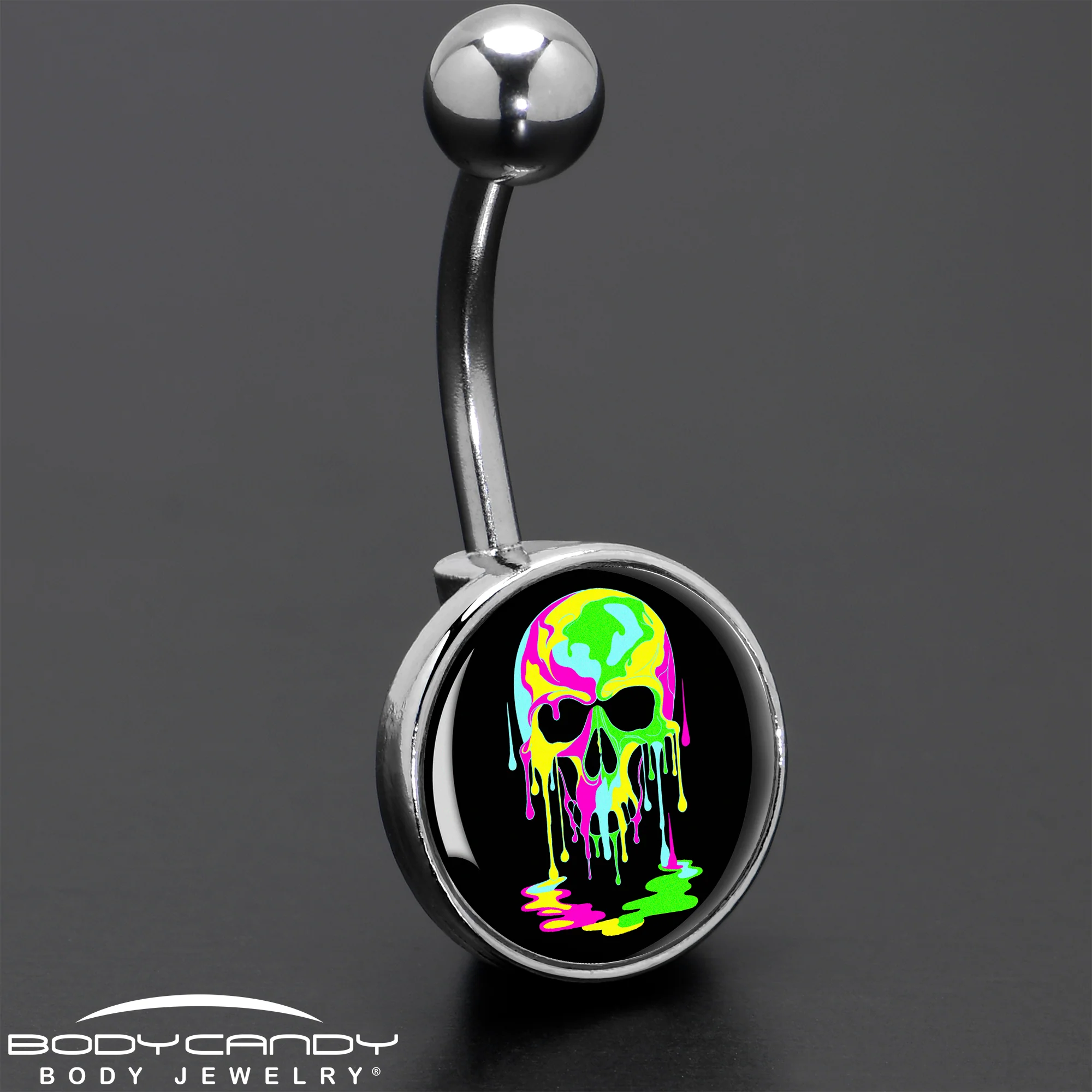 Ultra Bright Melting Skull Belly Ring by Onyx O - Image 8