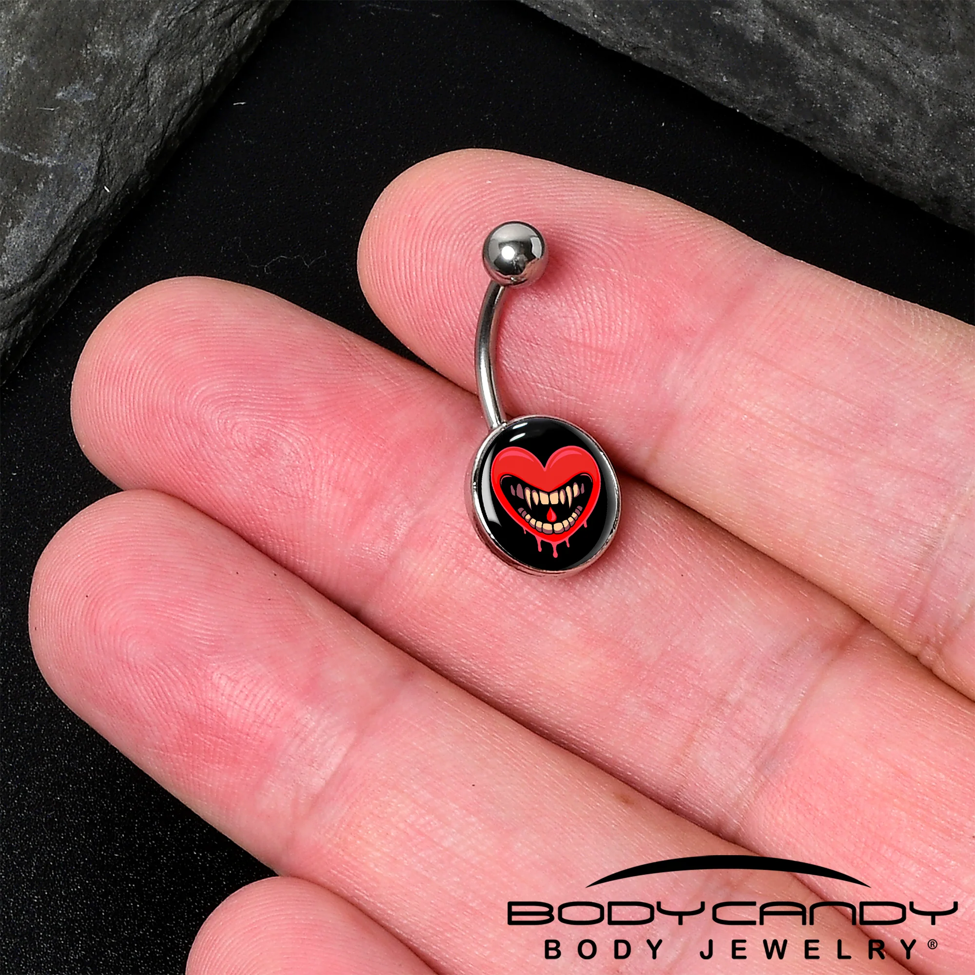 Valentine Heart Vampire Belly Ring - Image 2
