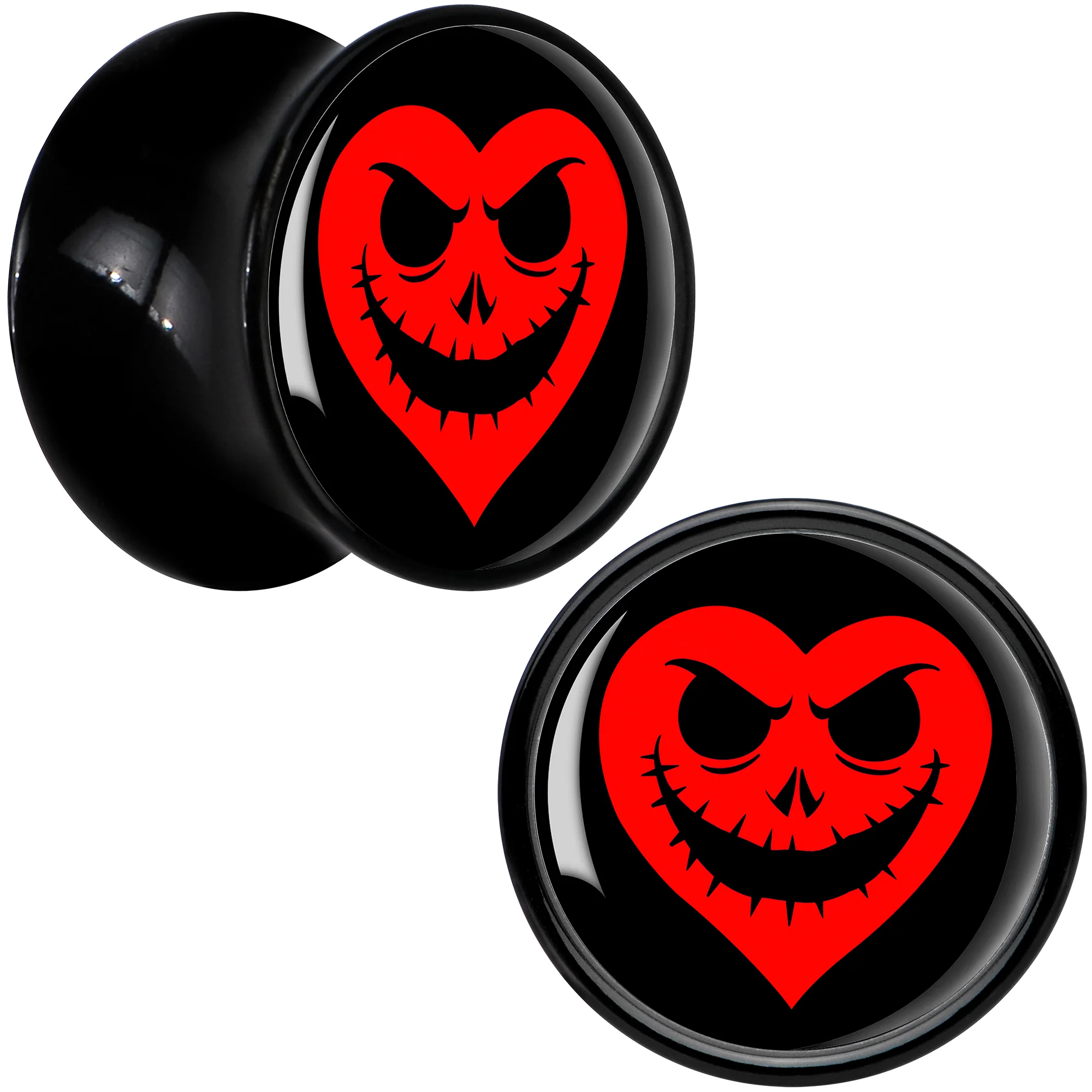 Valentine Jack O Heart Black Acrylic Saddle Plug Set by Onyx O - Image 4