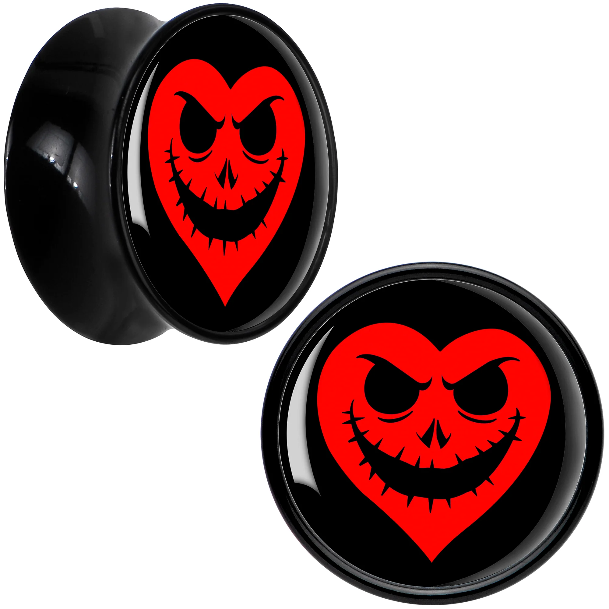 Valentine Jack O Heart Black Acrylic Saddle Plug Set by Onyx O - Image 5