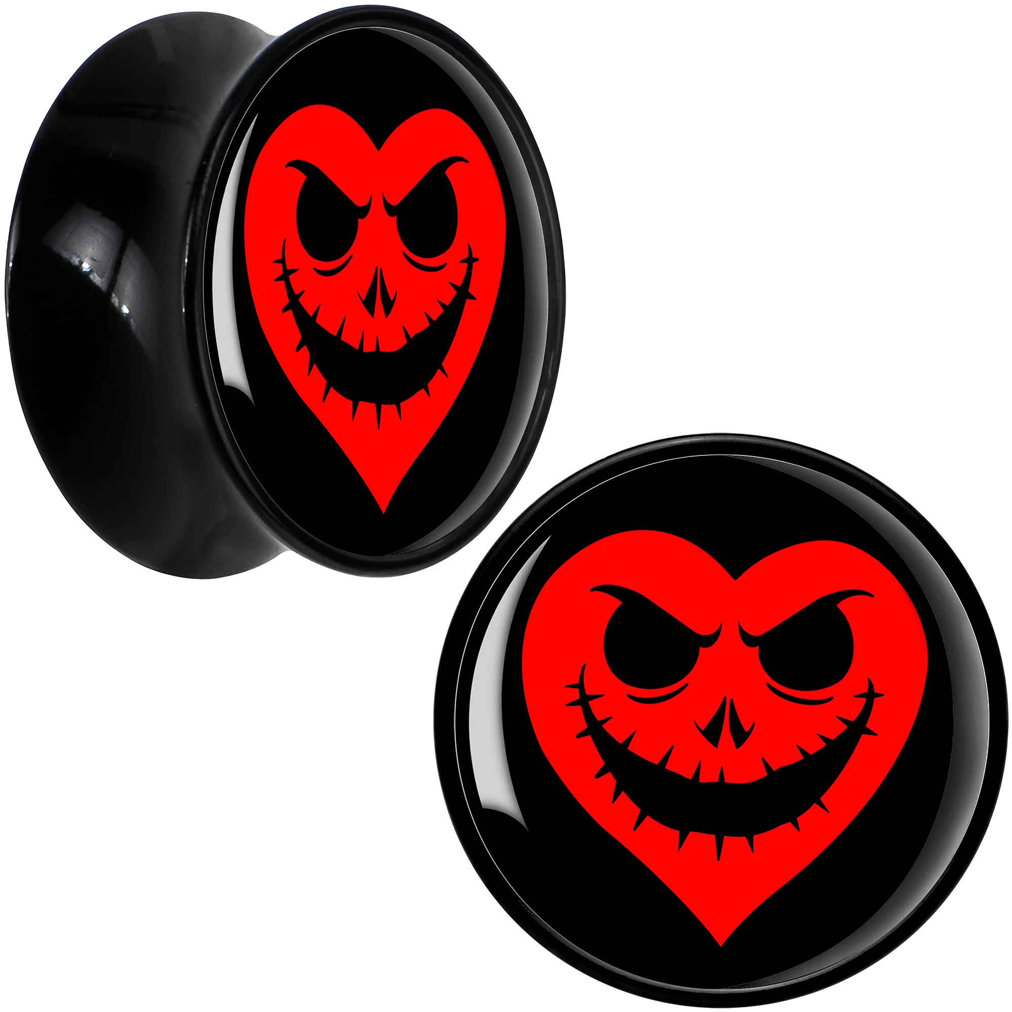 Valentine Jack O Heart Black Acrylic Saddle Plug Set by Onyx O - Image 7